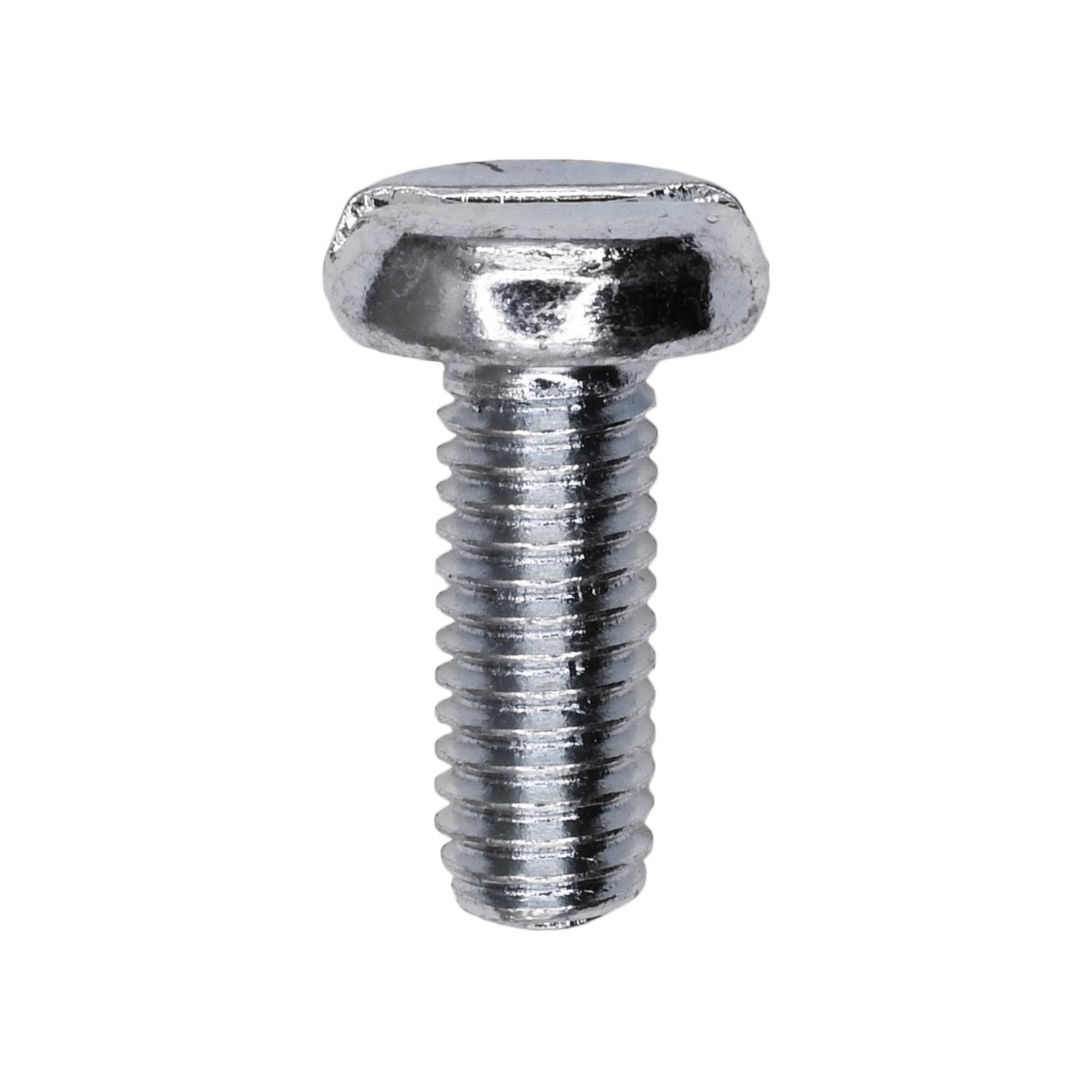 25 pcs/pk- DIN 85 - 6mm x 16mm Machine Screws, Head Style Slotted Pan, Finish Zinc