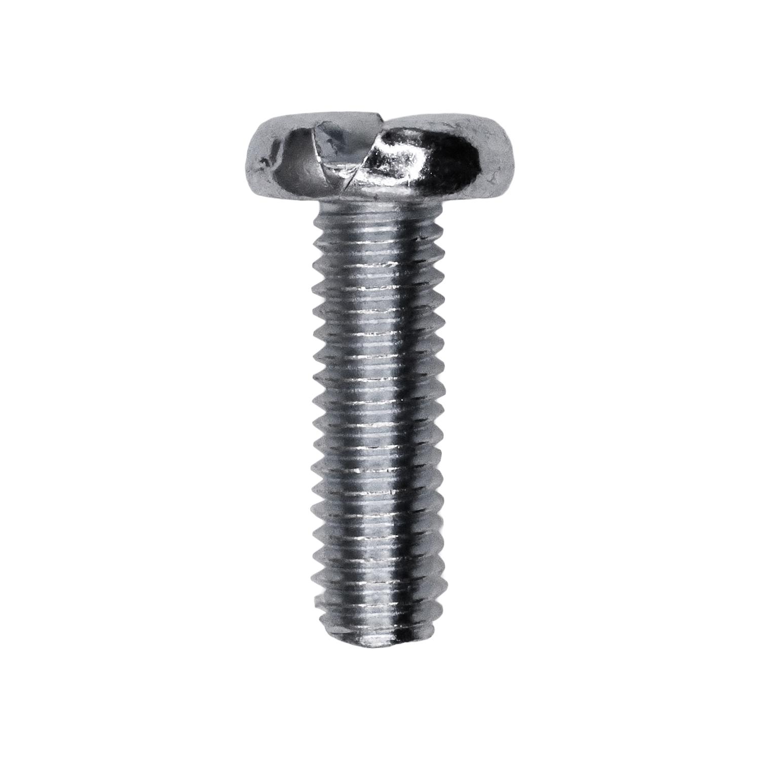 25 pcs/pk- DIN 85 - 6mm x 20mm Machine Screws, Head Style Slotted Pan, Finish Zinc