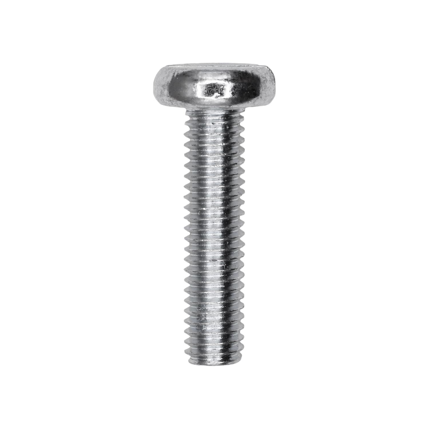 25 pcs/pk- DIN 85 - 6mm x 25mm Machine Screws, Head Style Slotted Pan, Finish Zinc