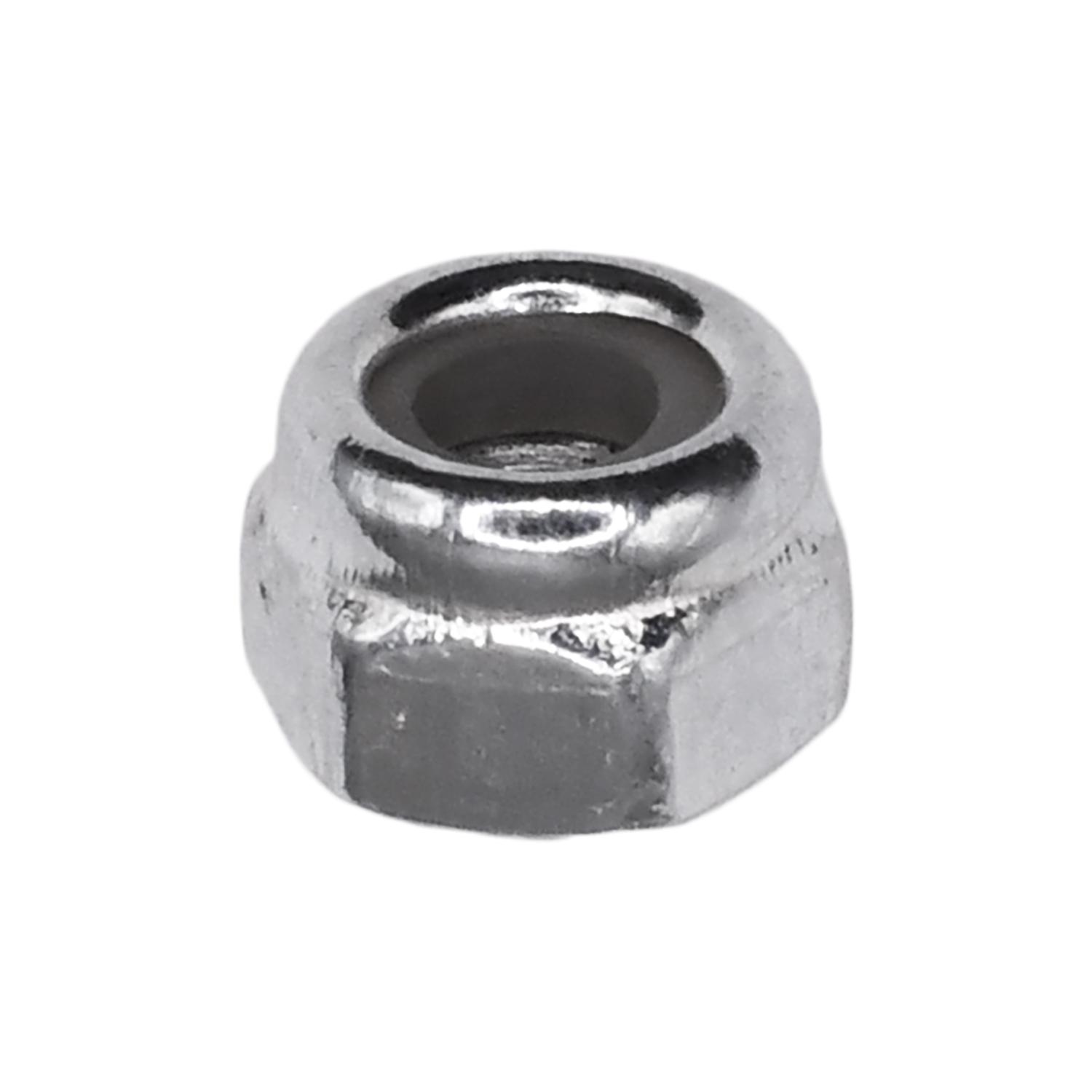 100 pcs/pk- M4-.70 4mm-.7 Metric Nylon Insert Lock Nut DIN 985, Material Heat Treated Alloy Steel, Finish Zinc