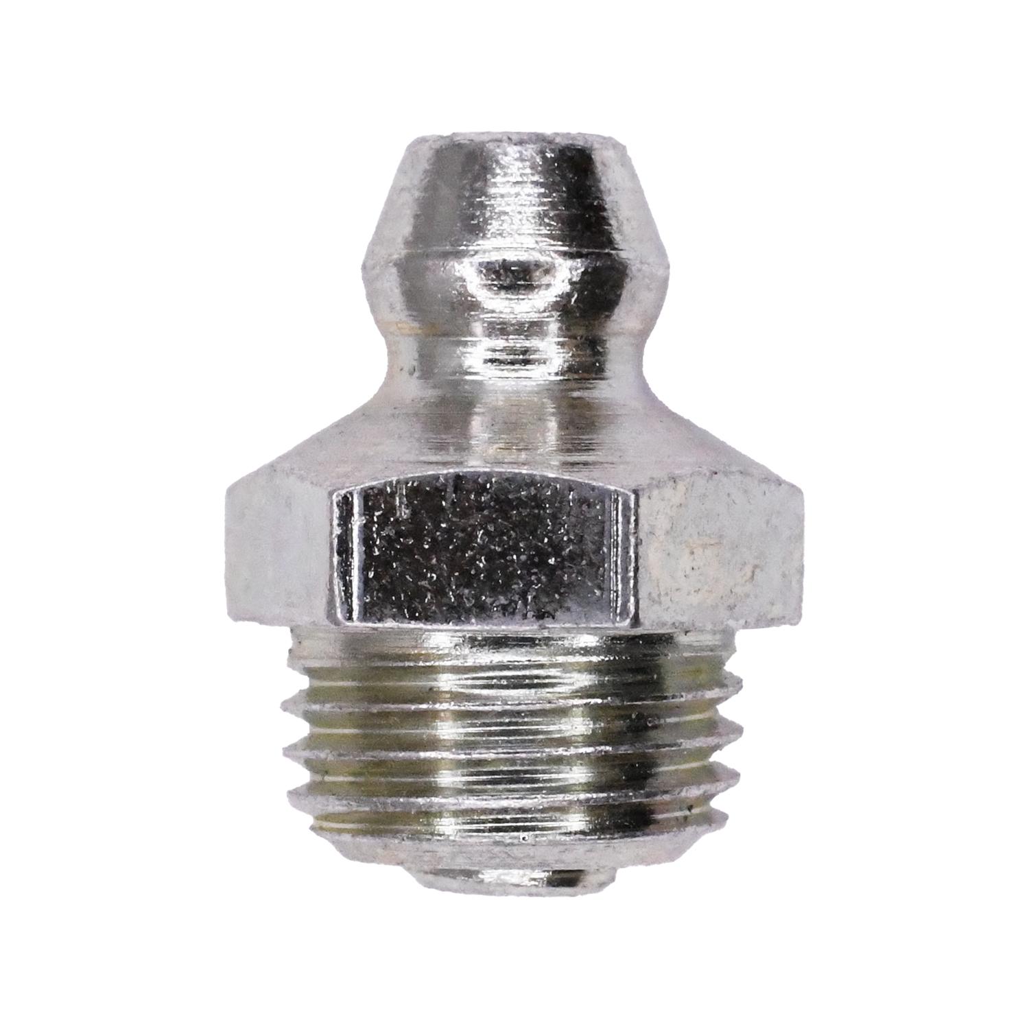 5 pcs/pk- M10-1.0 Grease Fitting 10mm-1.0 Straight (9301), Overall Length 15mm, Finish Zinc Yellow, Type 90 Degrees