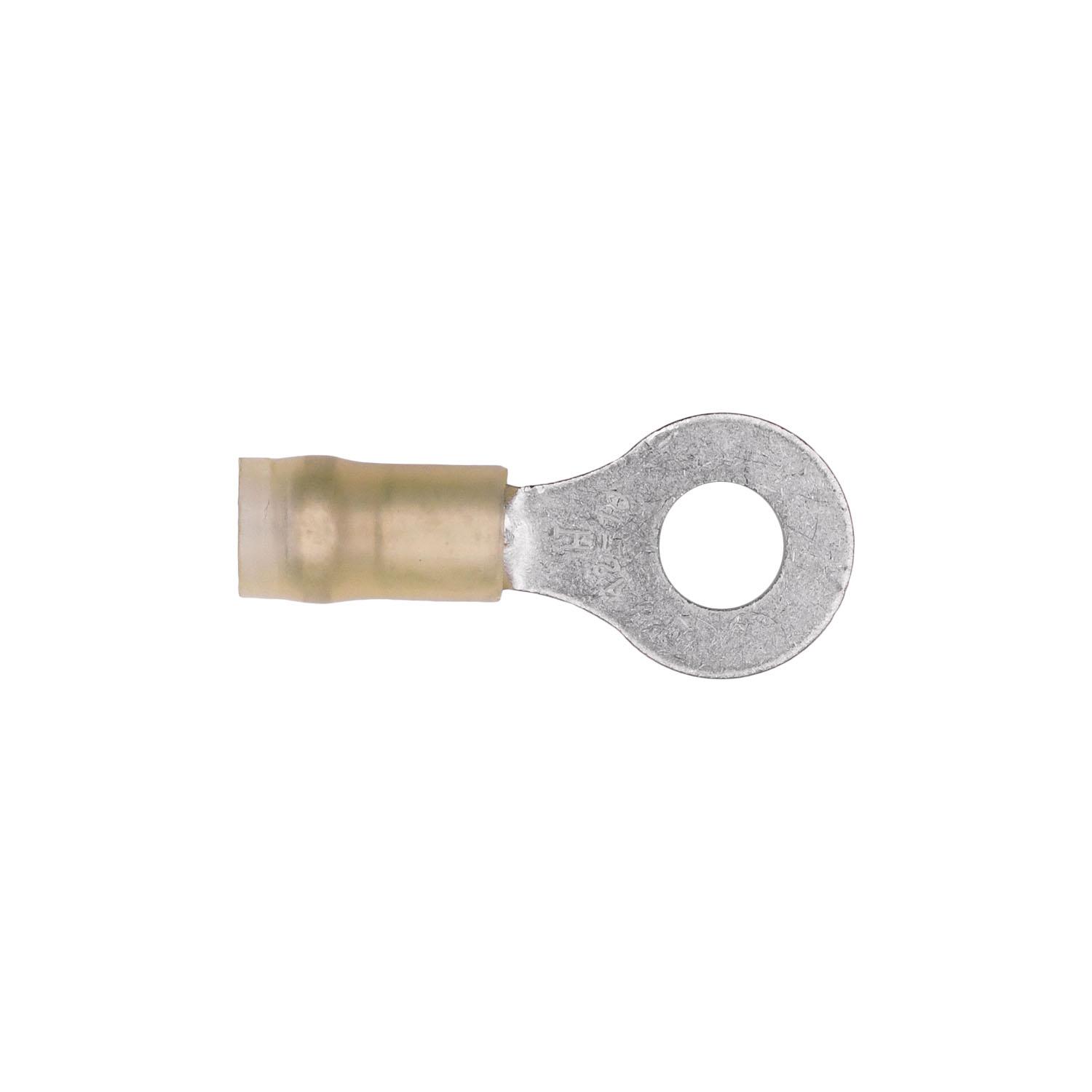 25 pcs/pk- Solderless Terminal Ring 12/10 Gauge #12/#14 Ring, Color Yellow, Wire Gauge 10 & 12