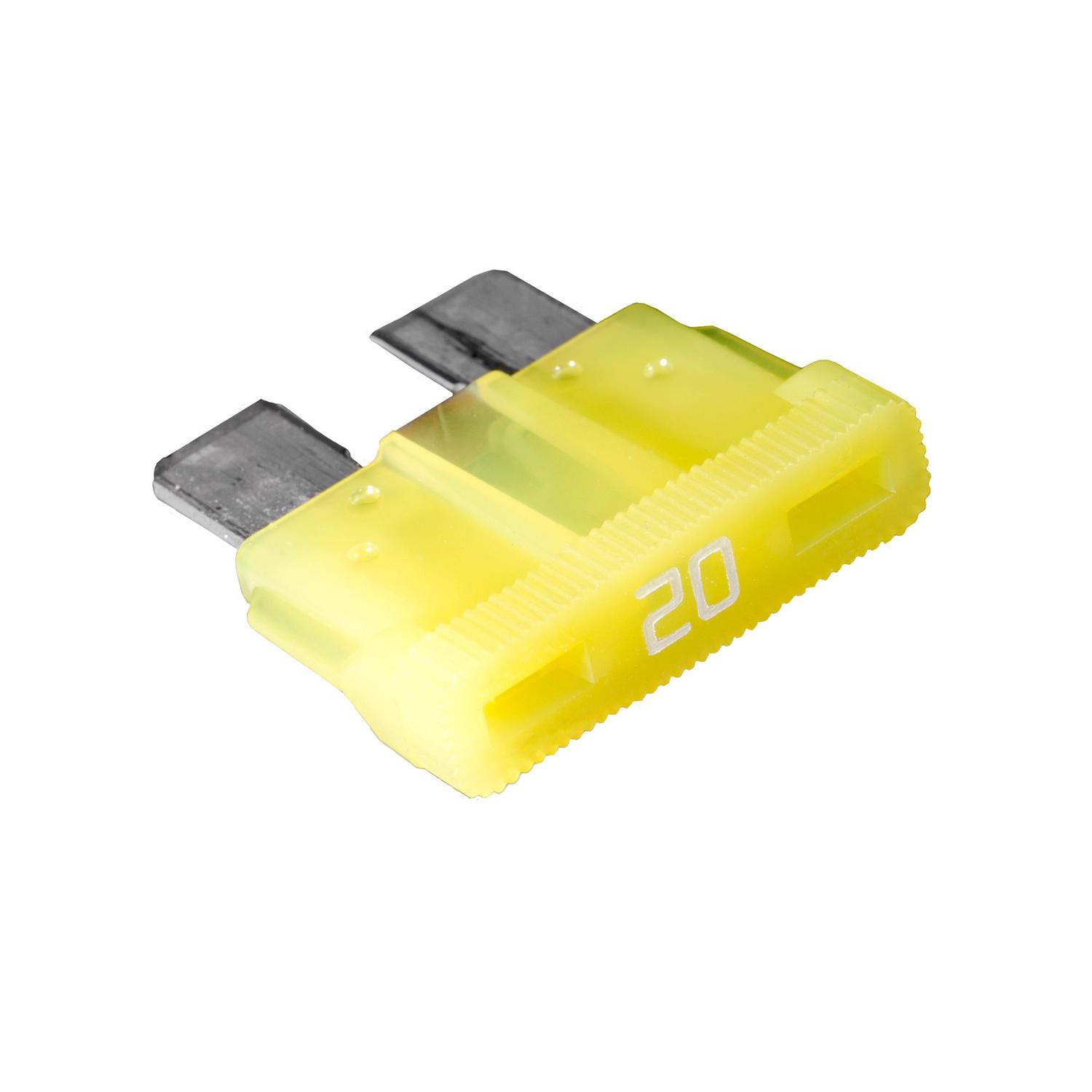 5 pcs/pk- Atc Fuse 20 Amp Yellow, Type ATC/ATO Blade Fuse