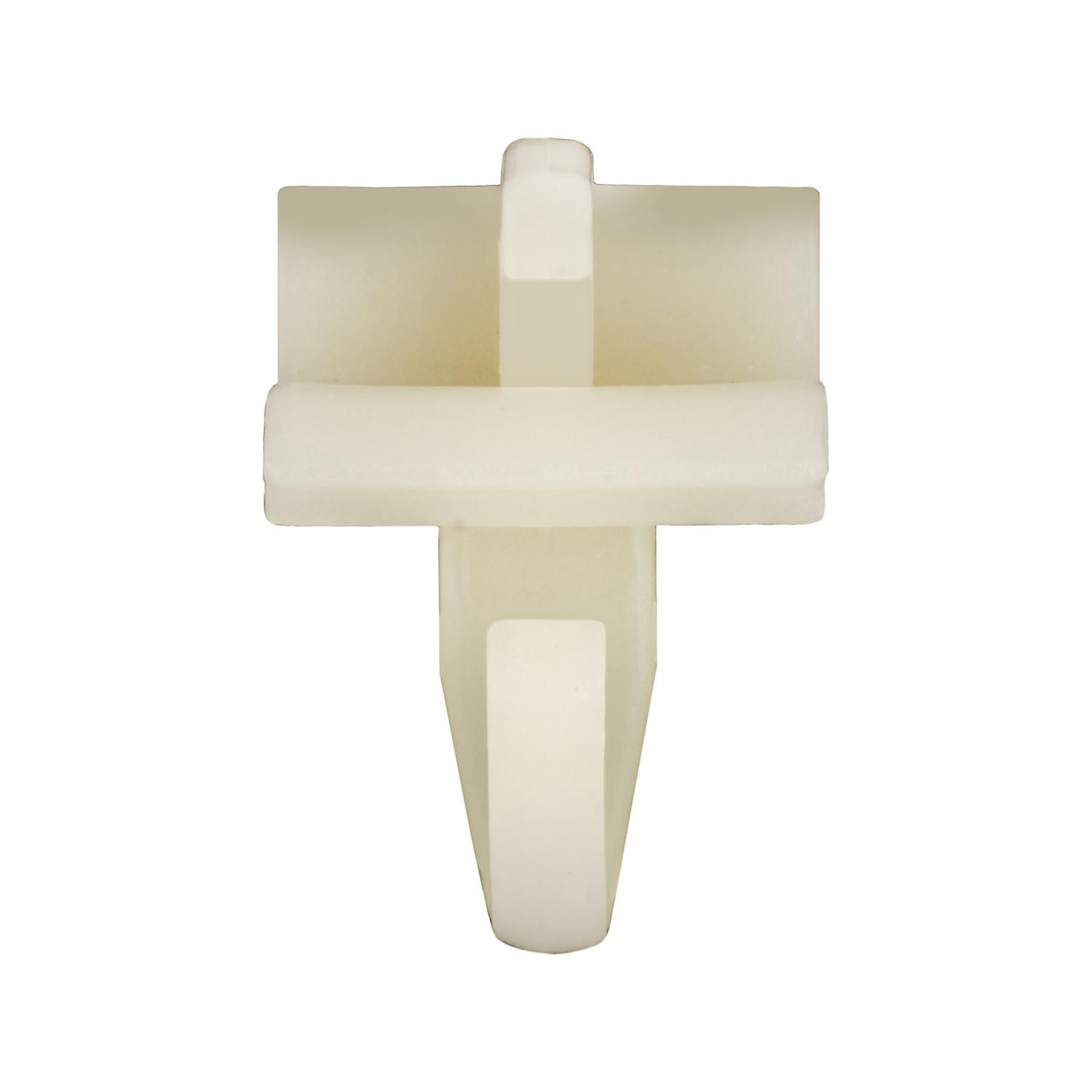 15 pcs/pk- 5mm Side Window Moulding Clip, Length 12mm, Width 12mm, Material Nylon, Color White