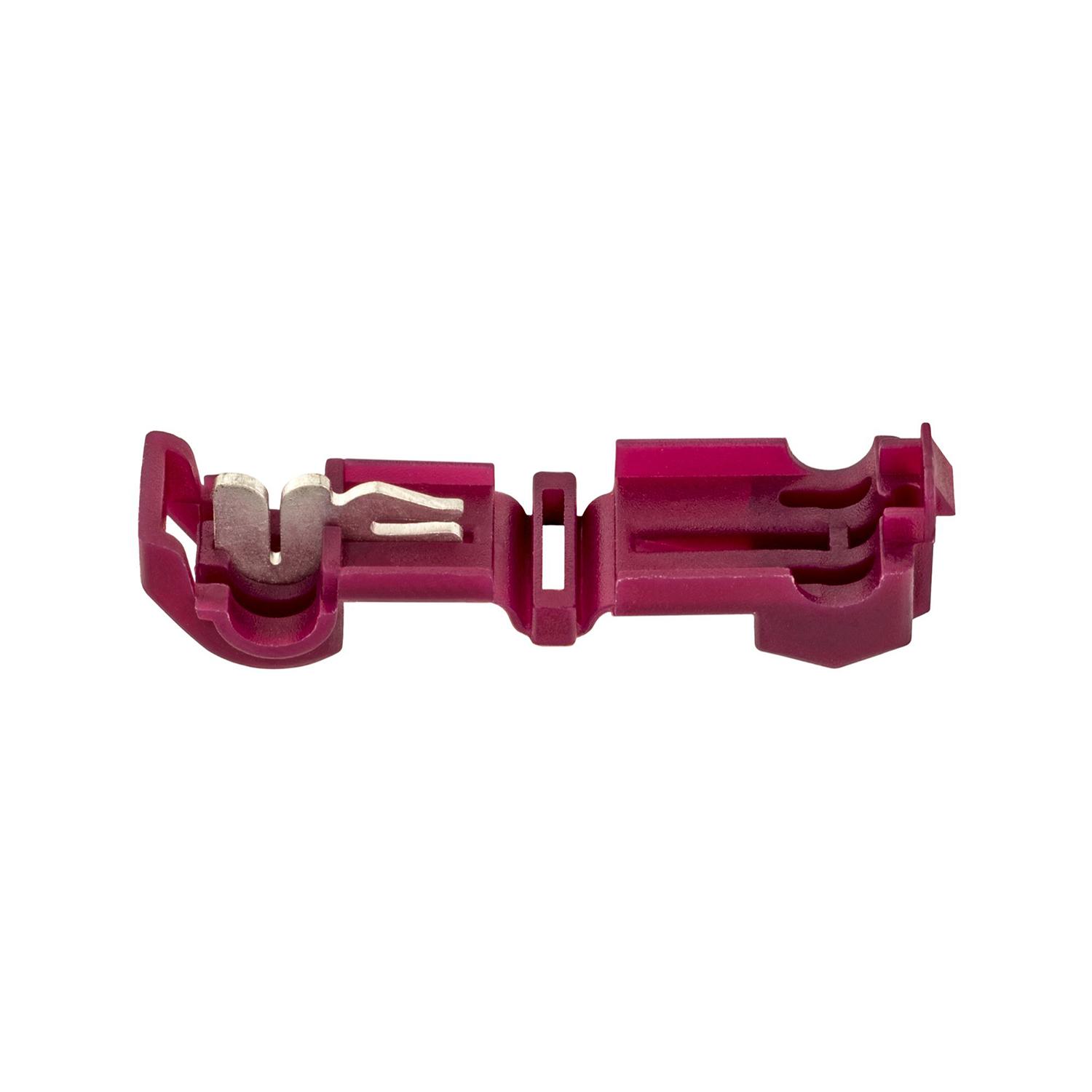 10 pcs/pk- Electrical Connector T-Tap 22-18 Gauge, Color Red, Type Self-Stripping Connector, Wire Gauge 22 to 18