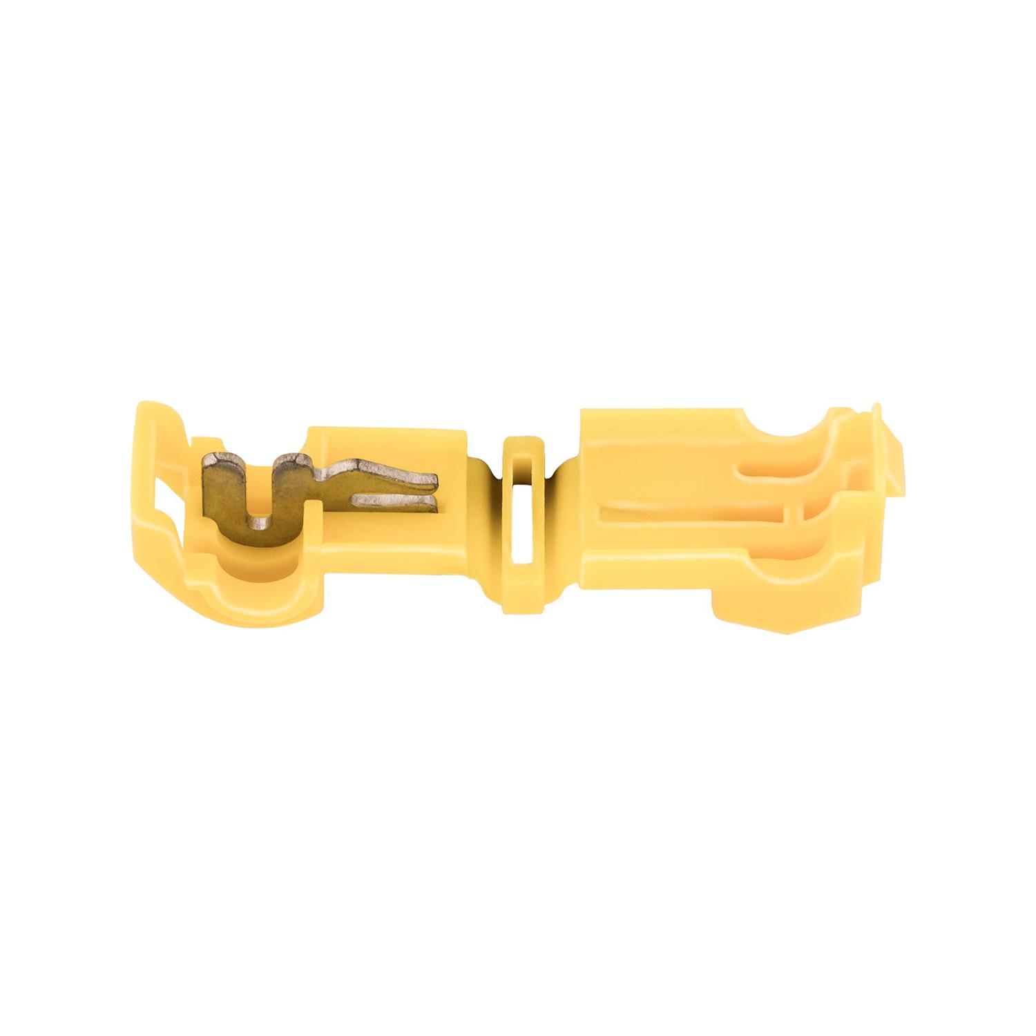 10 pcs/pk- Electrical Connector T-Tap 12 Gauge, Color Yellow, Type Self-Stripping Connector