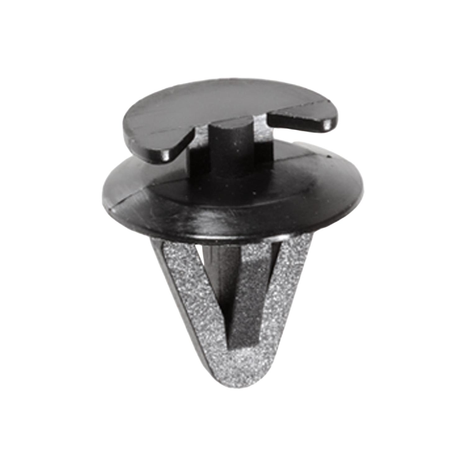 50 pcs/pk- Trim Panel Retainer, Rivet Length 14mm, Material Nylon, Color Black, Type Double Head
