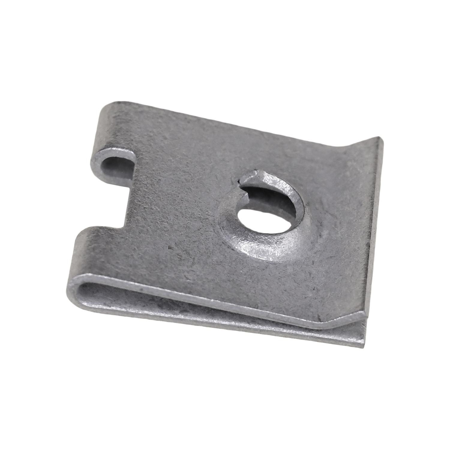50 pcs/pk- M4.8 (#10) U-Nut 4.8mm Screw Size8-1.7mm Range, Panel Range 0.8mm - 1.7mm, Finish Yellow Zinc Chromate