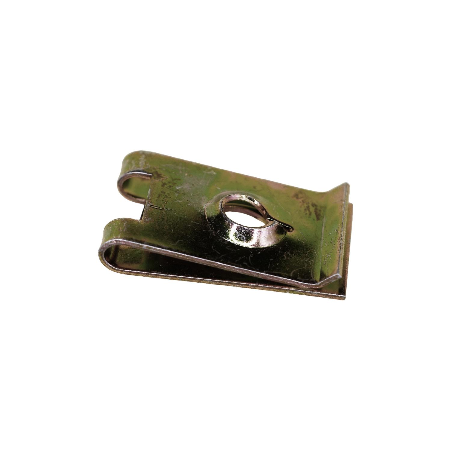 50 pcs/pk- M6.5-1.81 U-Nut 6.3mm (Number 14) Screw Size7-1.5mm Range, Panel Range 0.7mm - 1.5mm, Finish Yellow Zinc Chromate