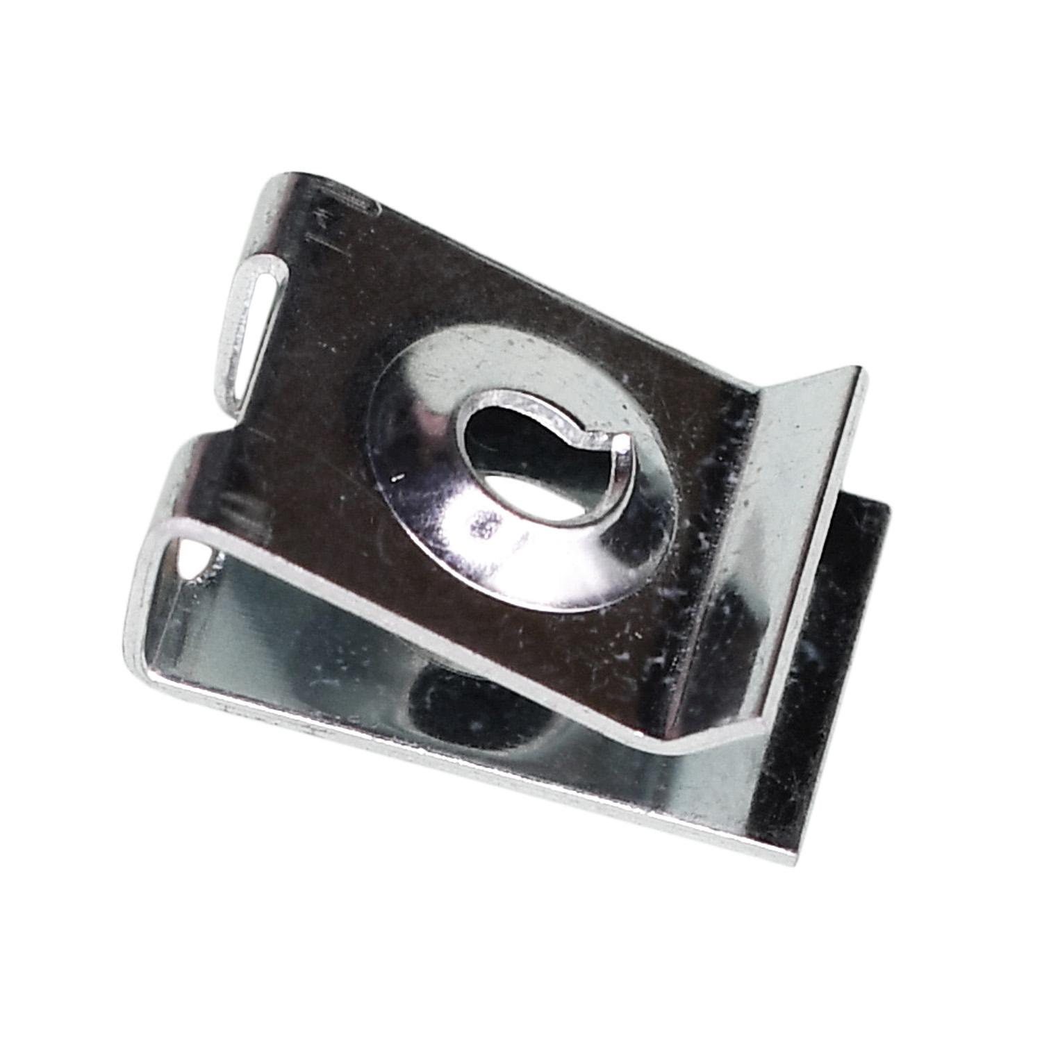 50 pcs/pk- M4.2 U-Nut 4.2mm #8 Screw Size 3-4mm Range, Panel Range 3.0mm - 4.0mm, Finish Yellow Zinc Chromate