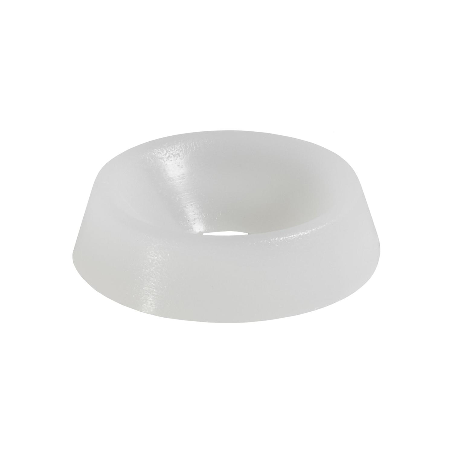 50 pcs/pk- #10 Finishing Washer-Nylon - Natural, Thickness 0.152