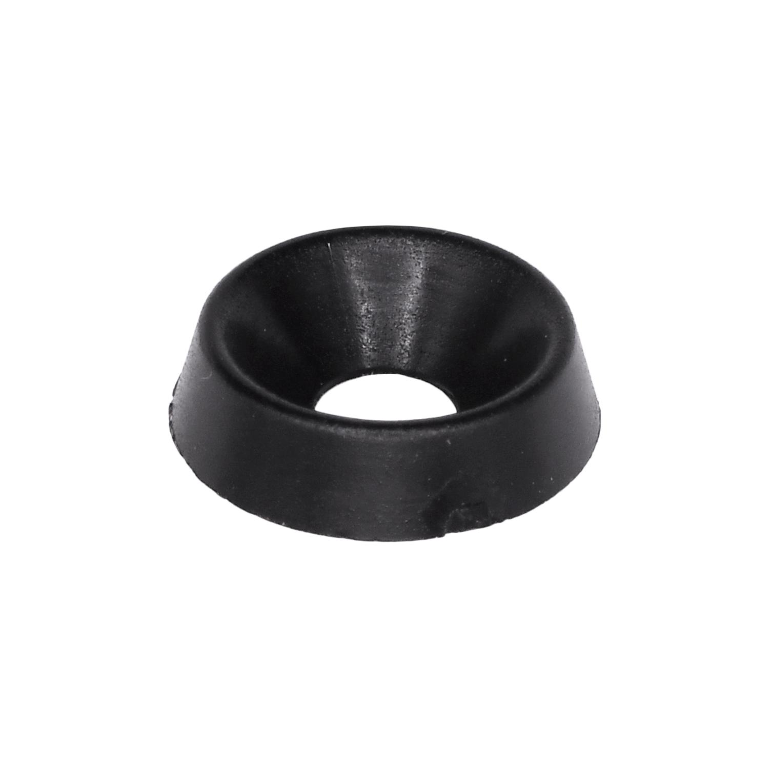 50 pcs/pk- #10 Nylon Finishing Washer - Black, Thickness 0.152