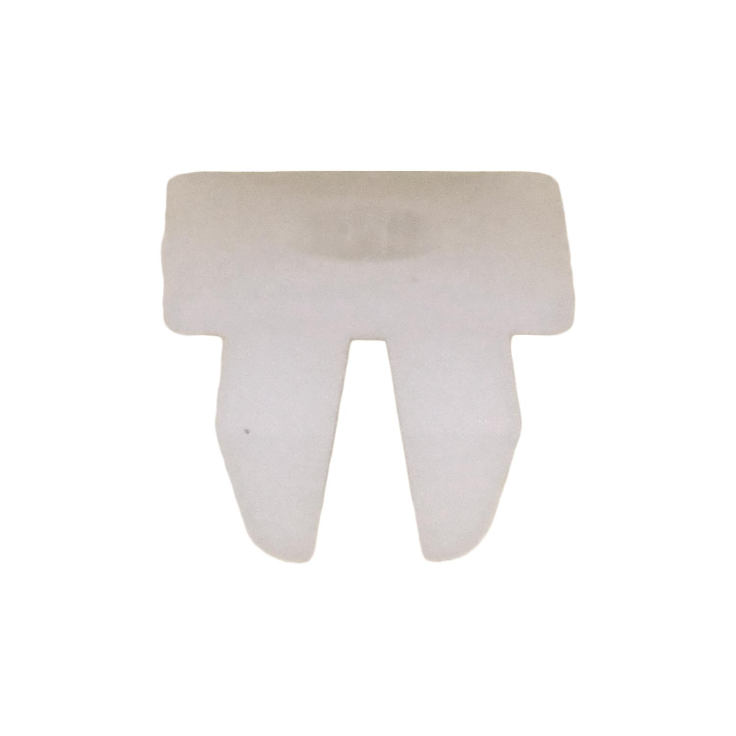 50 pcs/pk- Nylon Nut #8 Screw Size, Length 9.5mm, Width 9.5mm, Hole Size 7mm x 7mm, Color White