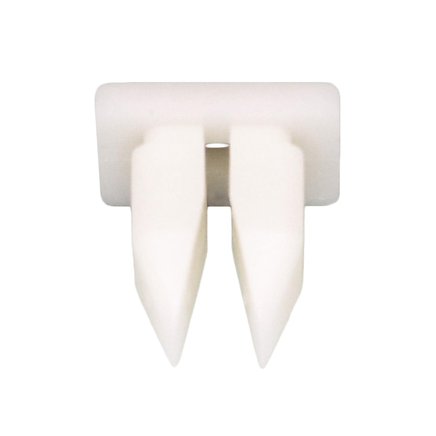 50 pcs/pk- Nylon Nut #10 Screw Size, Length 12mm, Width 12mm, Hole Size 8mm x 9mm, Color Natural