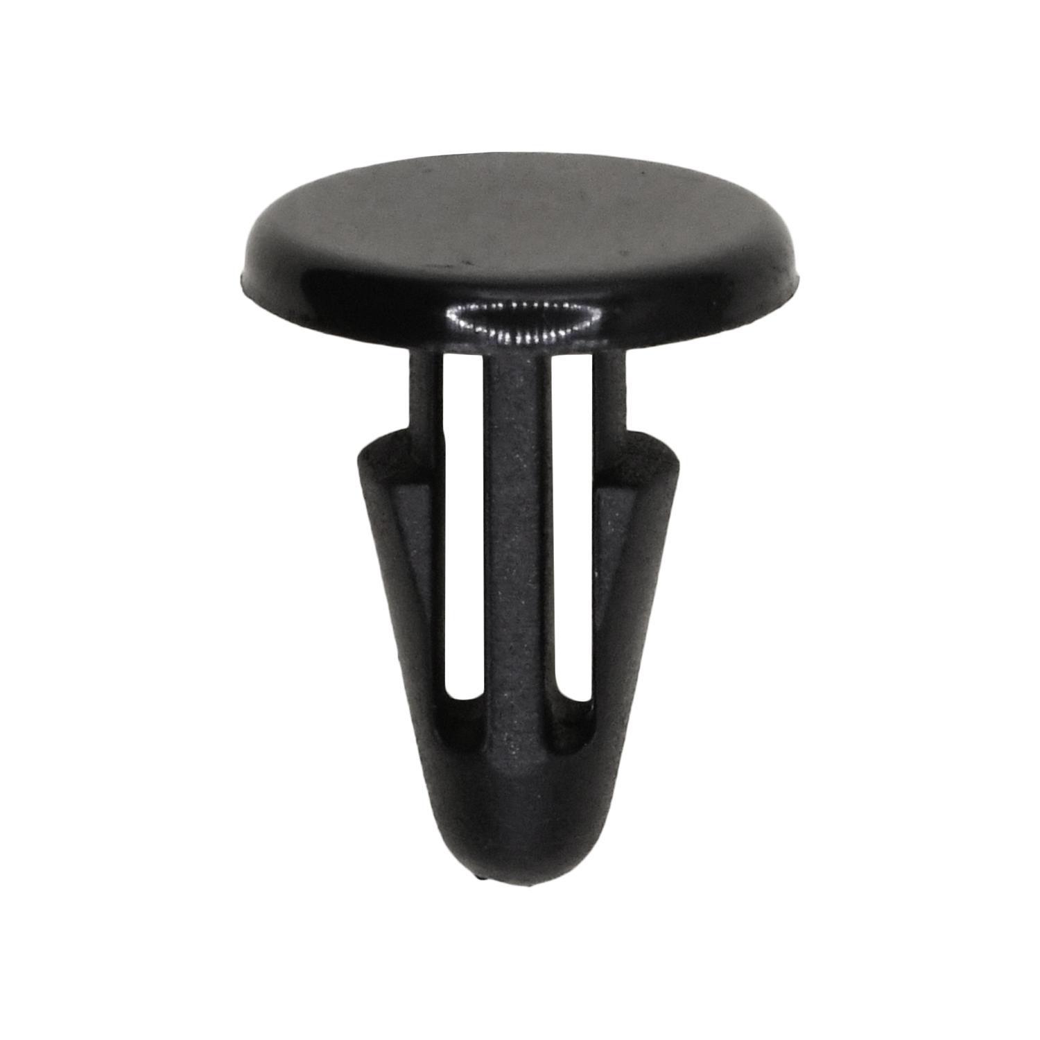 50 pcs/pk- Retaining Clip 13mm Head Diameter 15mm Length, Material Nylon, Color Black, Type Single Head