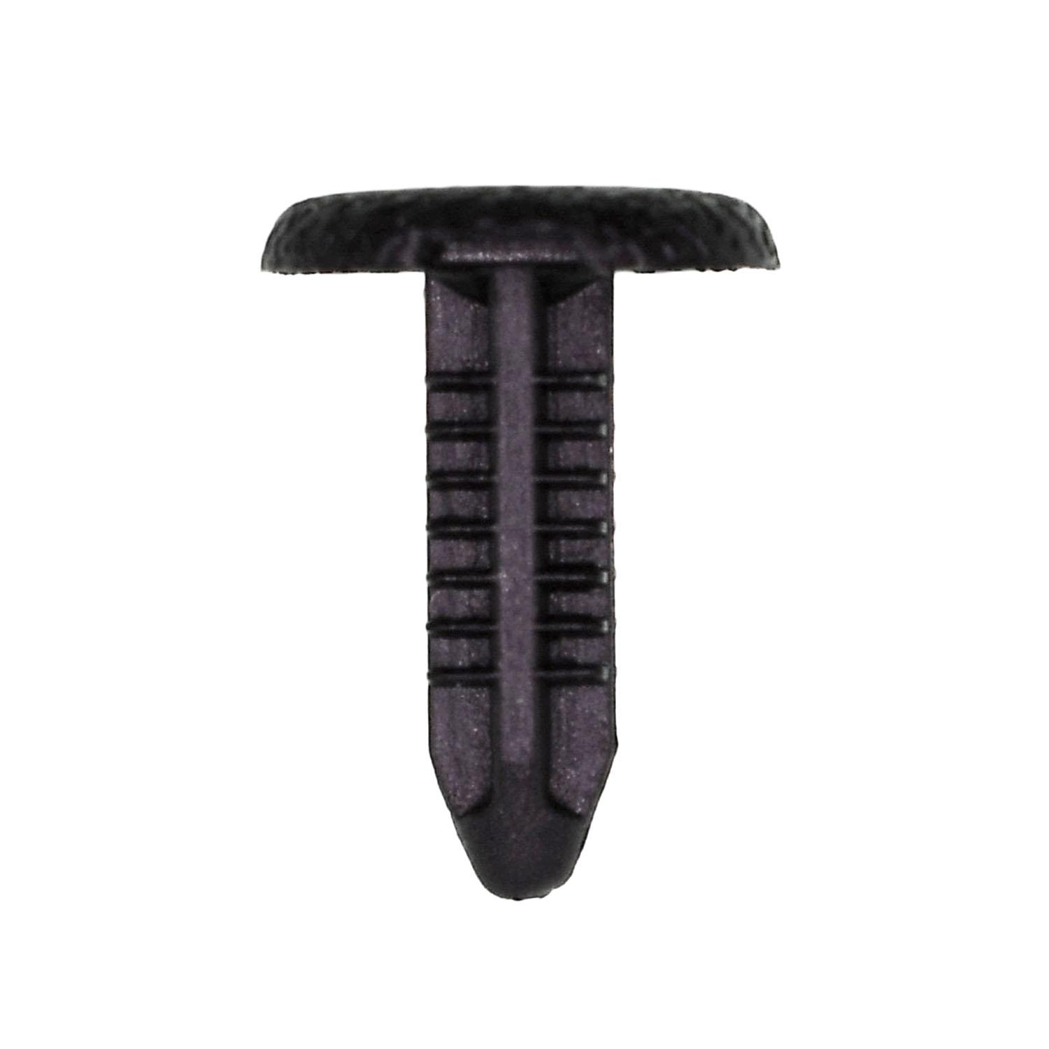 25 pcs/pk- Panel Retainer 13mm Head Diameter 16mm Length, Material Nylon, Color Black, Type Single Head