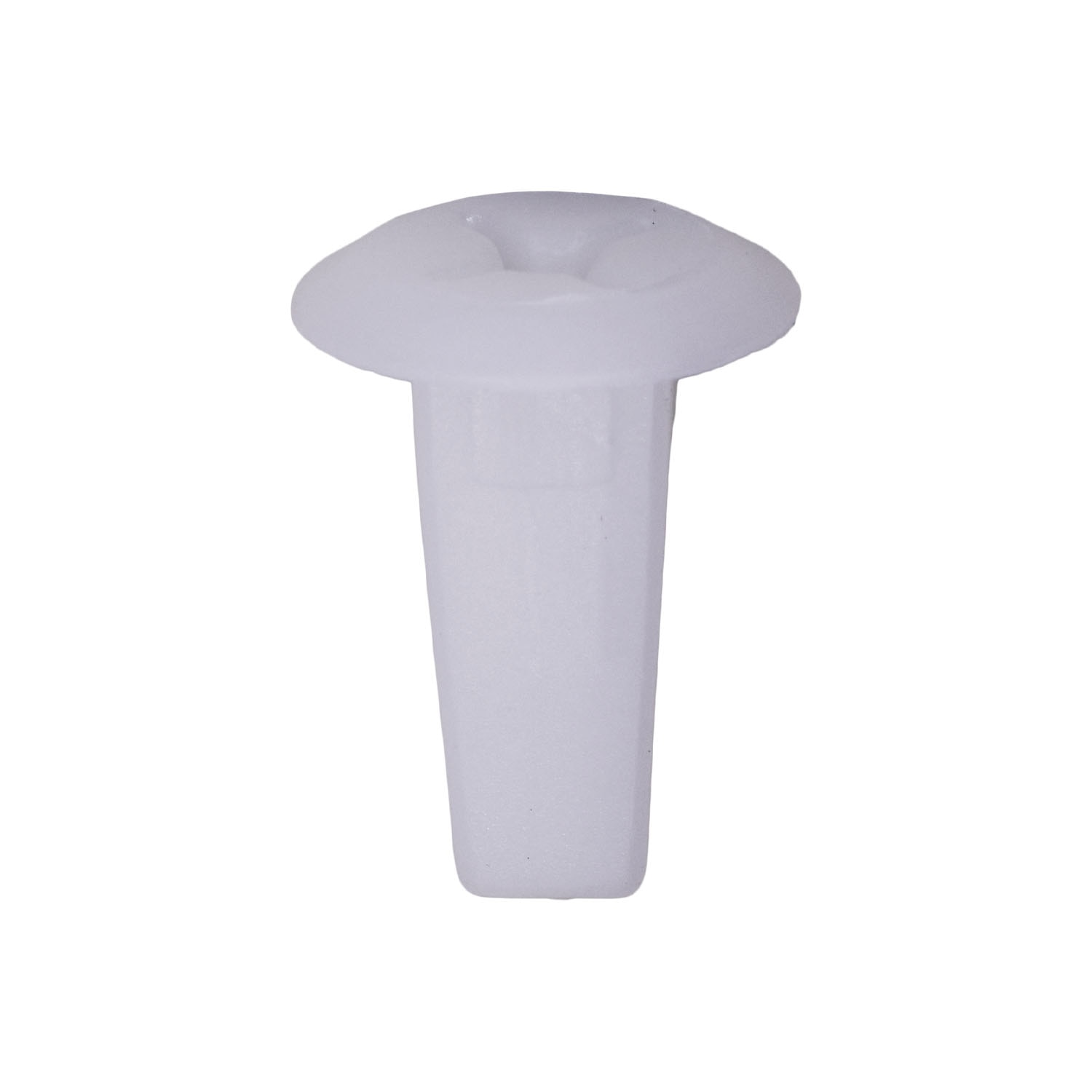 50 pcs/pk- #4 Screw Grommet 13.5 Head Diameter 16mm Length, Head Diameter 13.5mm, Hole Size 6mm x 6mm, Material Nylon, Color Natural