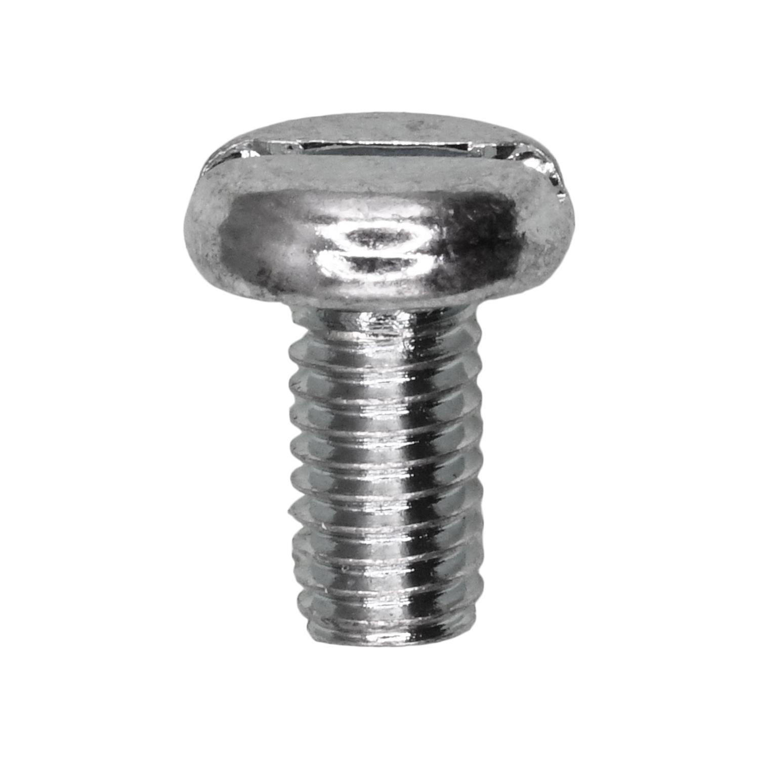 100 pcs/pk- Metric Pan Head Machine Screw 6 x 12 mm, Head Style Slotted Pan, Finish Zinc
