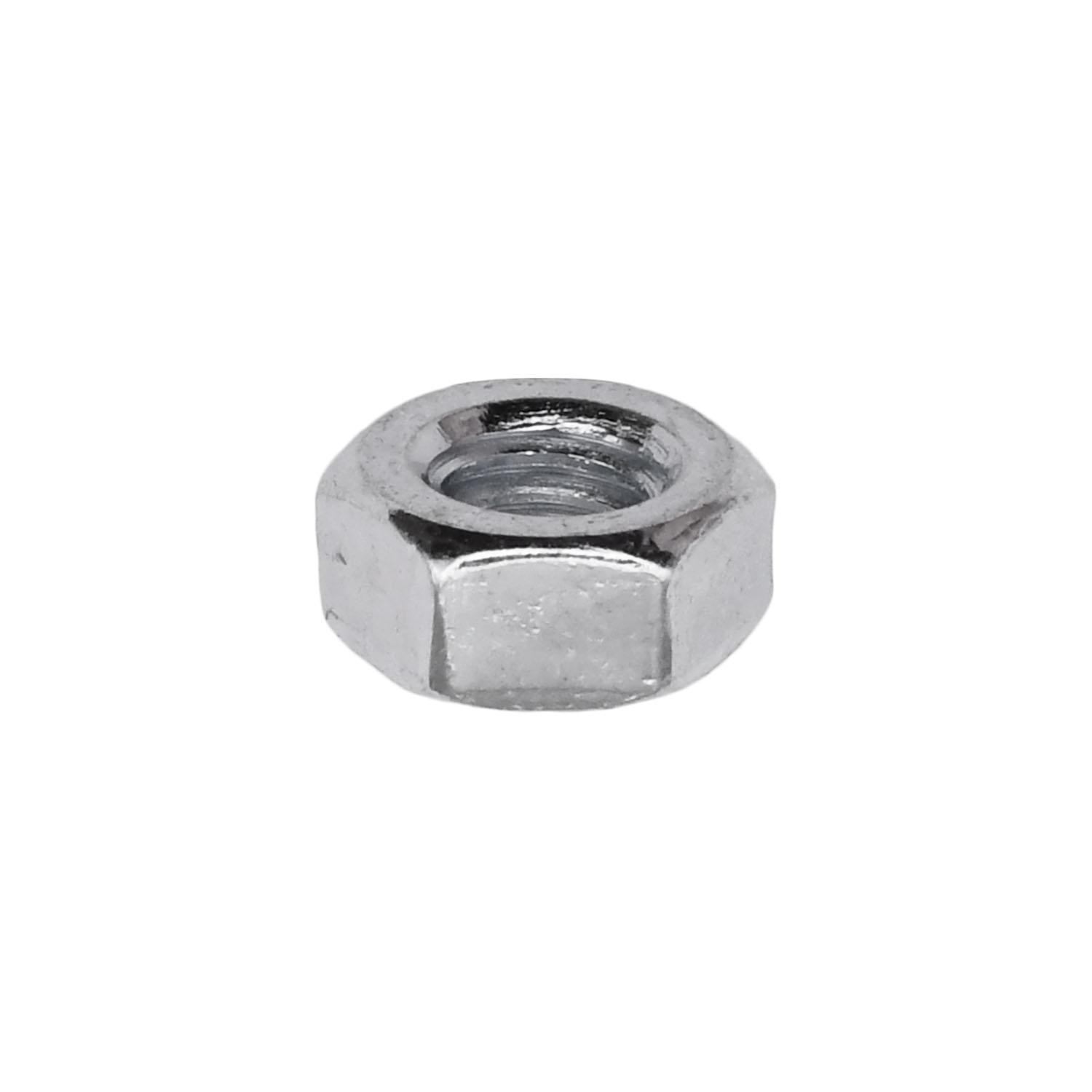 100 pcs/pk- M6-1.0 6mm-1.0 DIN 934 Hex Nut - Zinc, Thread Type Regular, Material Steel