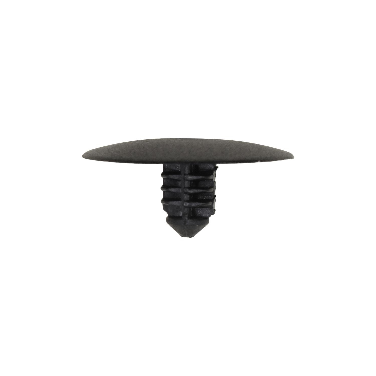 25 pcs/pk- Hood Insulation Clip 15mm Head Diameter 9mm Length, Material Nylon, Color Black, Type Single Head