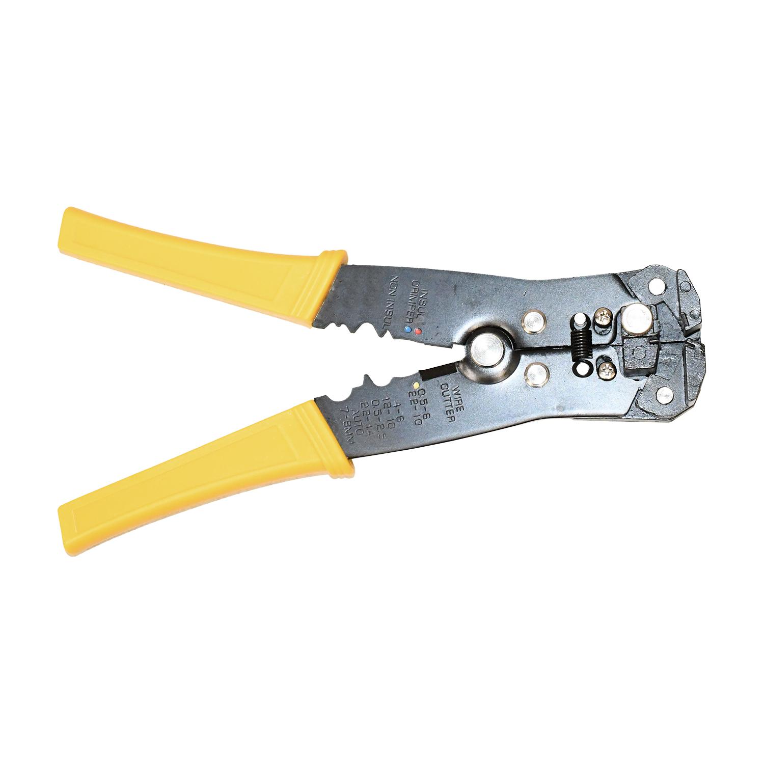 1 pcs/pk- Wire Stripper/Crimping Tool, Type Self-Adjusting Wire Stripper/Crimping, Wire Gauge 22 to 10