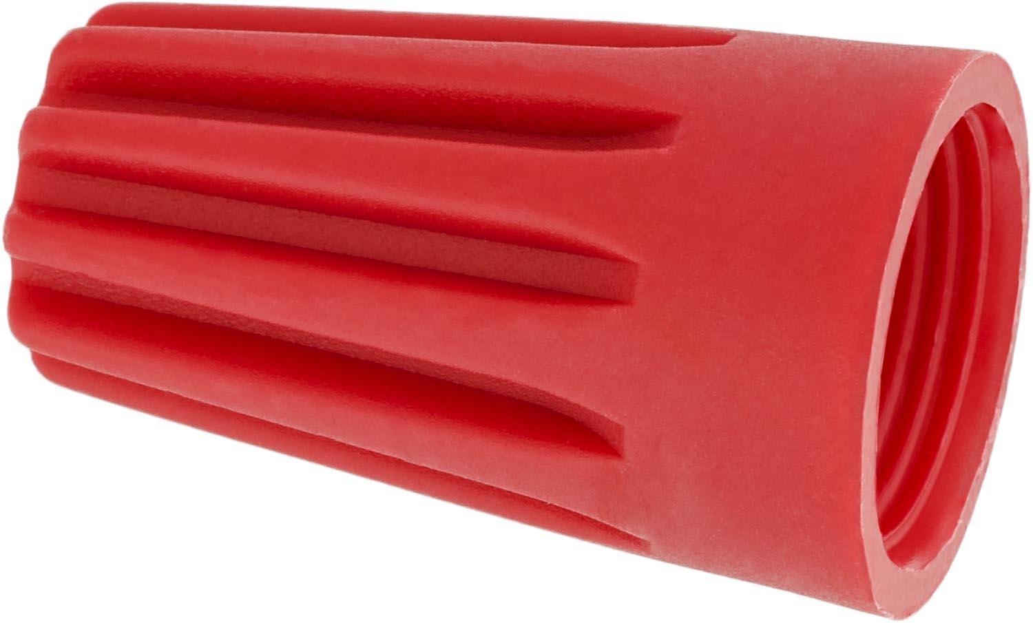 100 pcs/pk- Wire Nut 18 - 10 Gauge Red, Wire Gauge 18 to 10