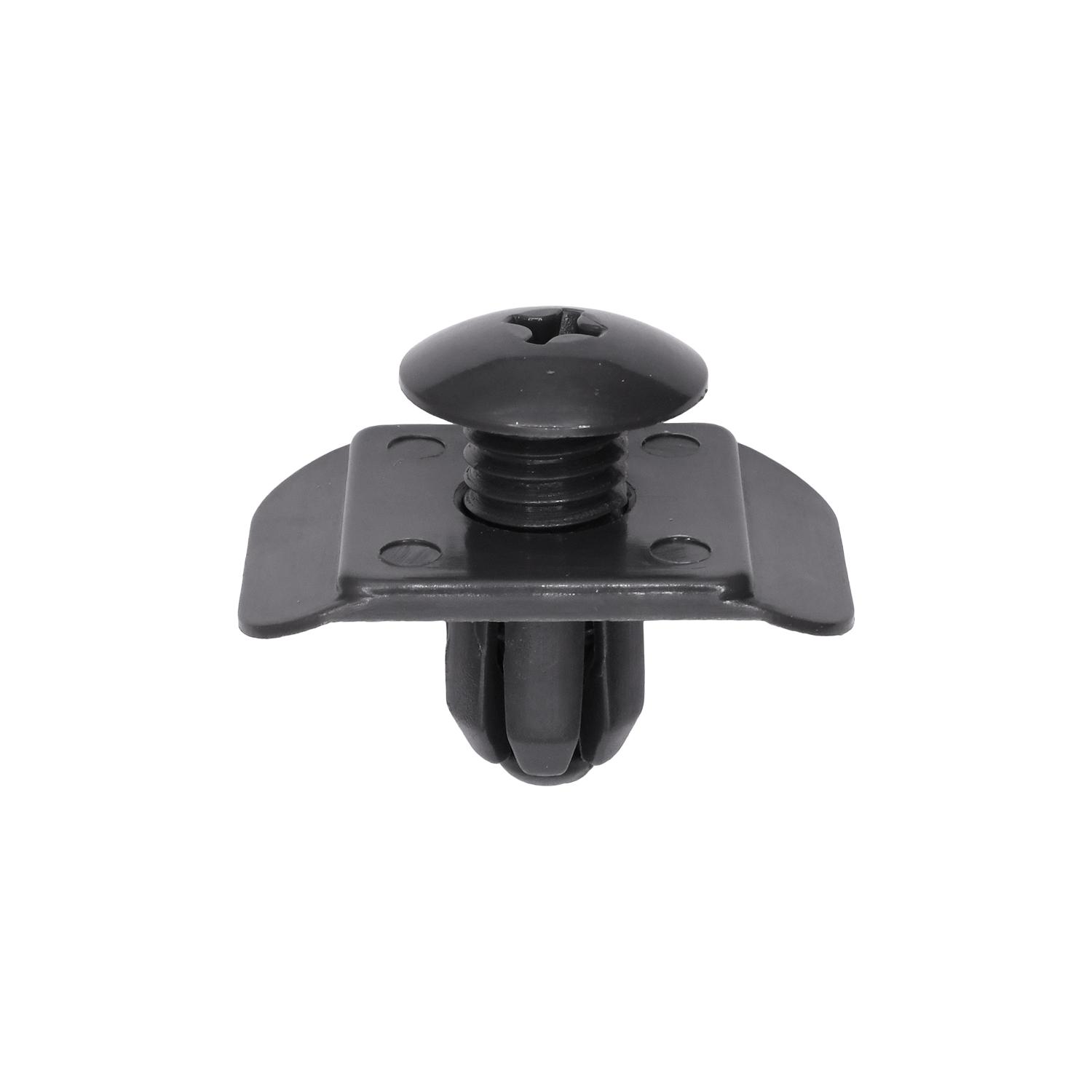10 pcs/pk- 10mm Push-Type Bumper Retainer 11mm Length, Drive Type Phillips, Head Diameter 20mm x 30mm, Color Gray, Type Screw-Type with Open End