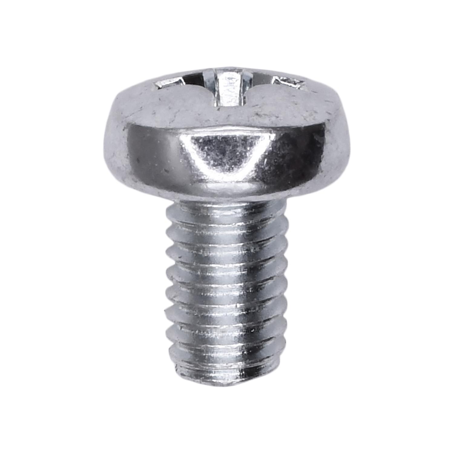 100 pcs/pk- Phillips Pan Head Metric Machine Screw M6-1.0 x 10mm, Finish Zinc