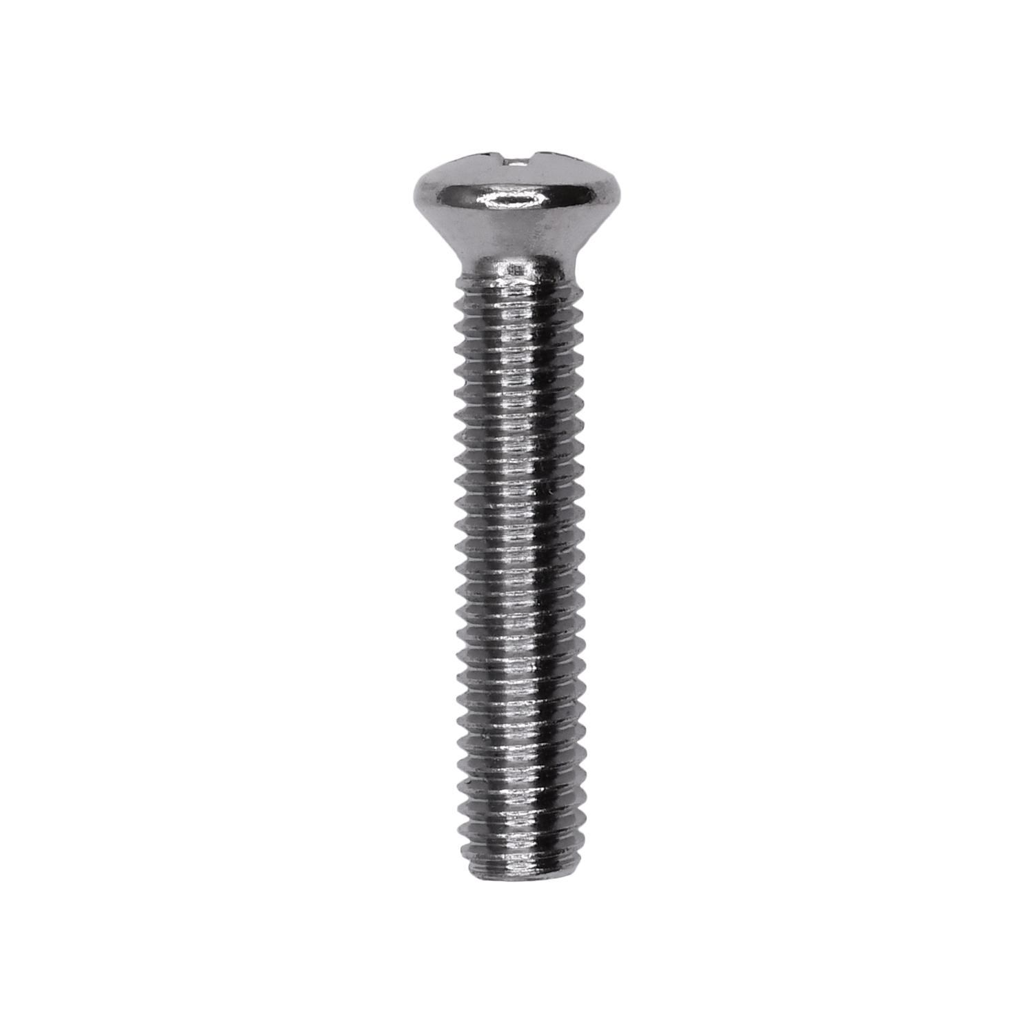 50 pcs/pk- Phillips Oval Head Metric Machine Screw M6-1.0 x 20mm, Finish Zinc
