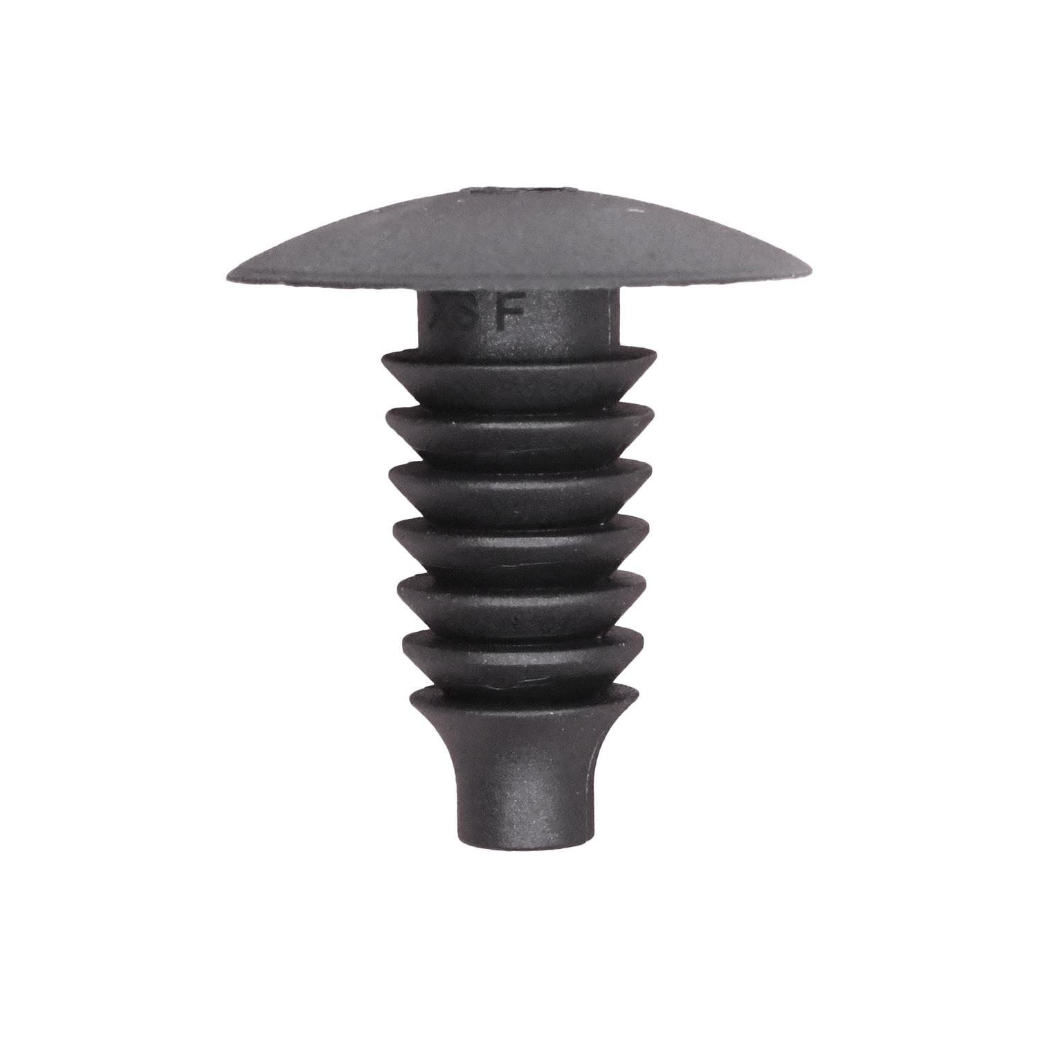 25 pcs/pk- Trim Panel Retainer 19mm Head Diameter 20mm Stem Length, Material Nylon, Color Black, Type Single Head