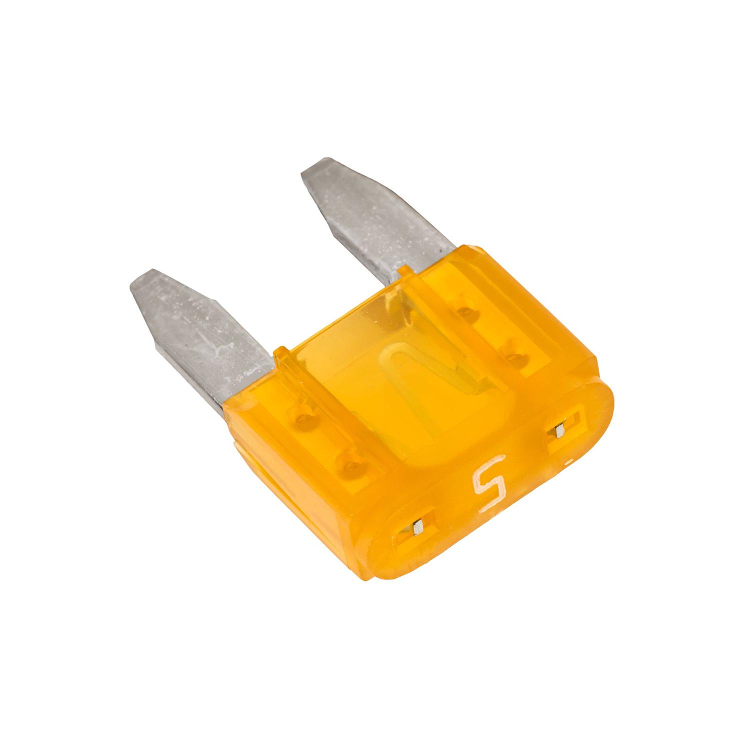 5 pcs/pk- Fuse - 5 Amps, Color Tan, Type Mini (ATM) Fuse