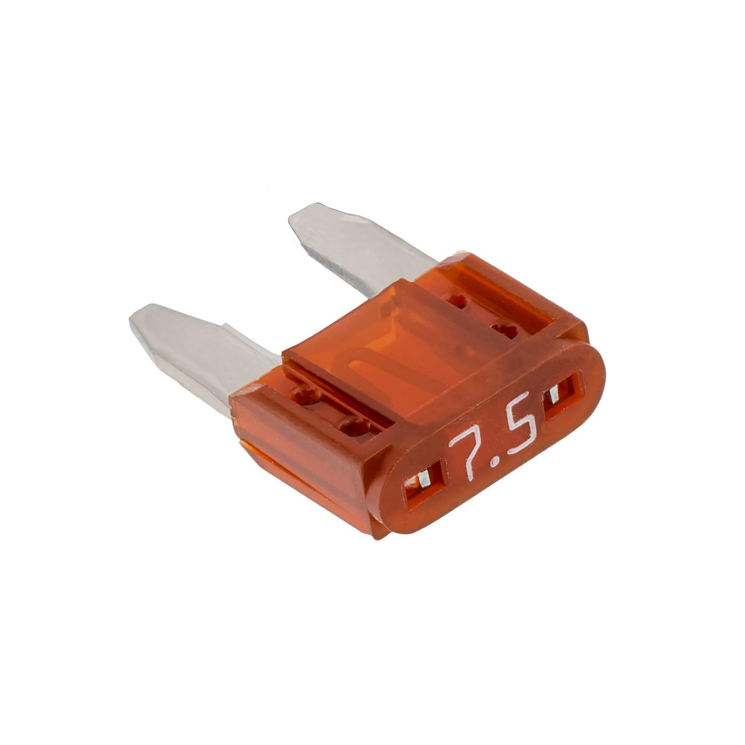5 pcs/pk- Fuse - 7.5 Amps, Color Brown, Type Mini (ATM) Fuse