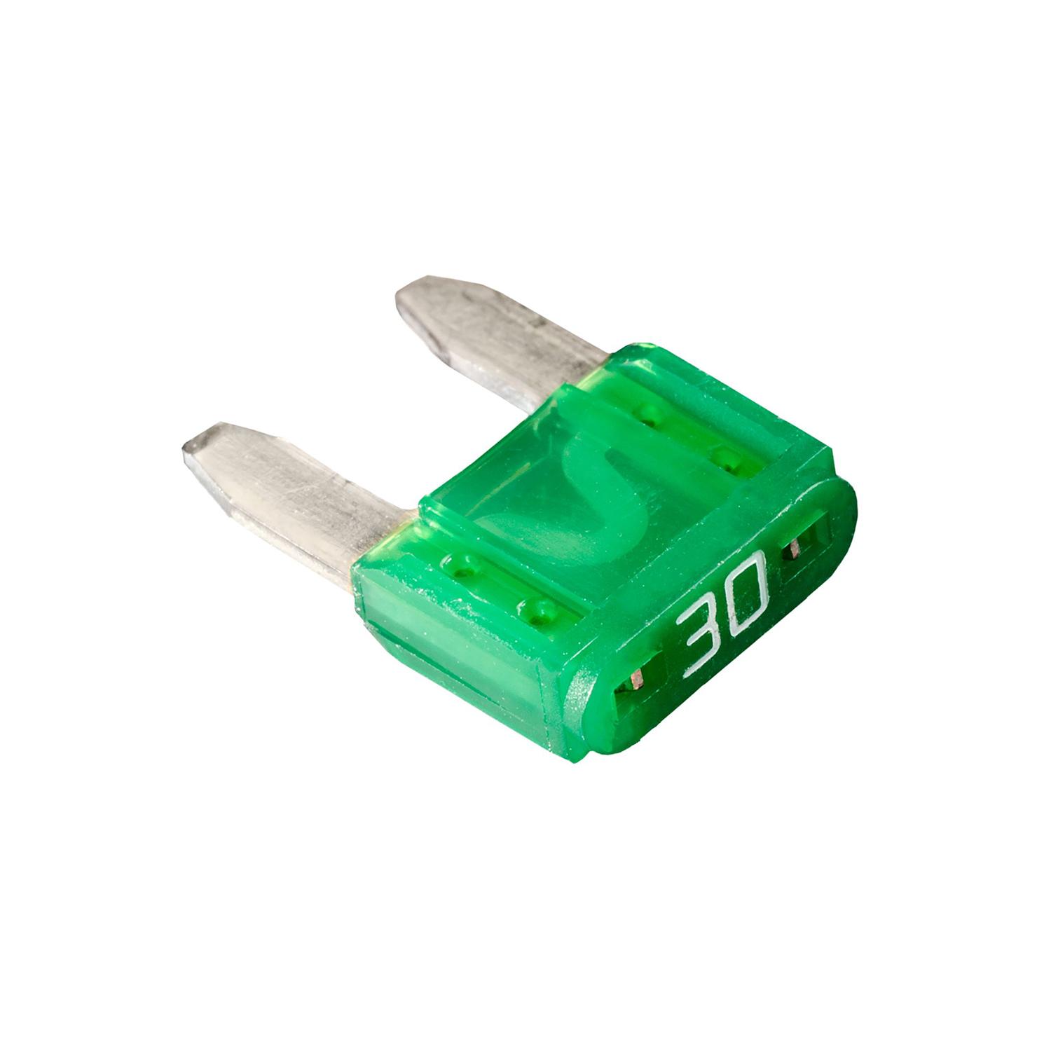 5 pcs/pk- Fuse - 30 Amps, Color Green, Type Mini (ATM) Fuse