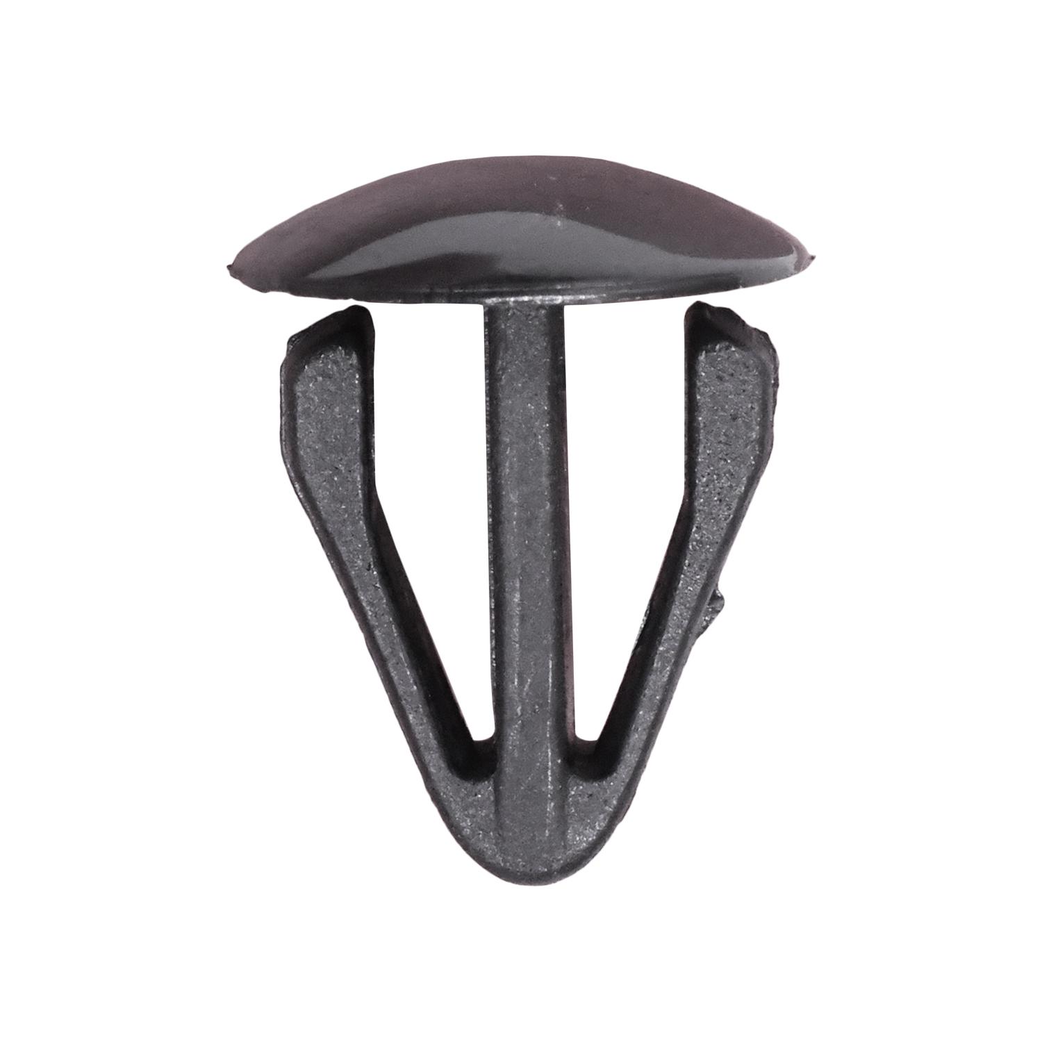 25 pcs/pk- Retainer 15mm Head Diameter 15mm Length, Material Nylon, Color Black, Type Single Head