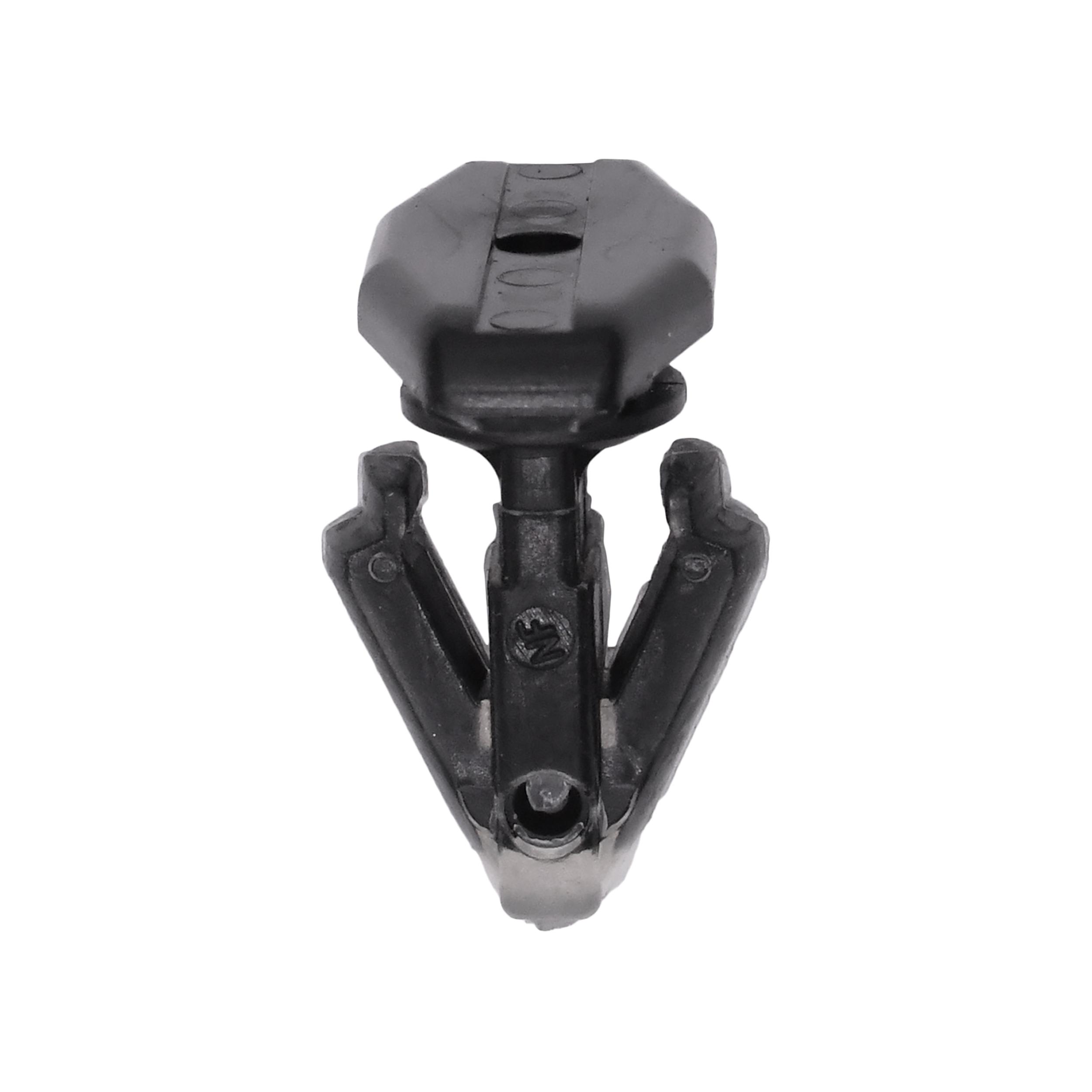 10 pcs/pk- Retaining Clip 8mm x 17mm Head 14mm Length, Material Nylon, Color Black, Type Double Head