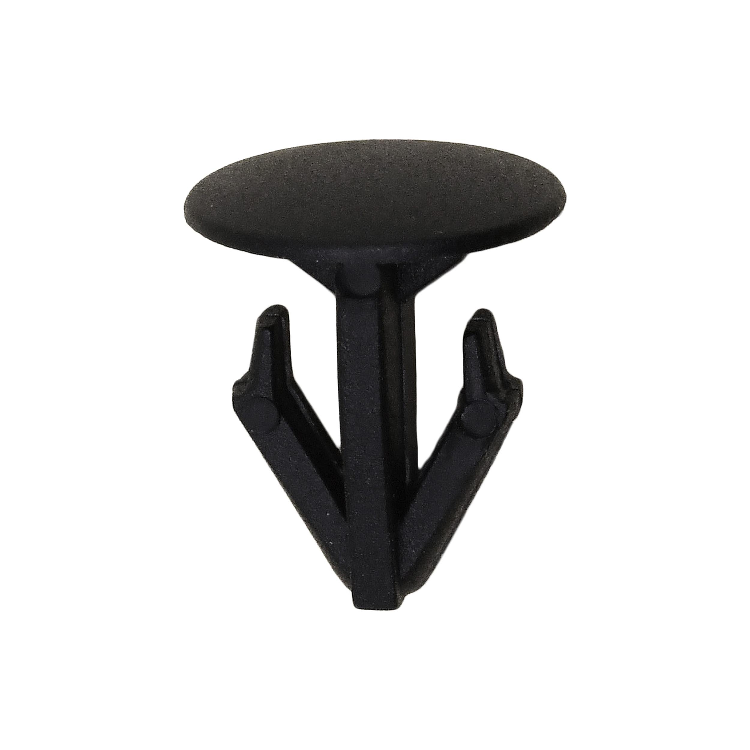 25 pcs/pk- Hood Insulation Retaining Clip 10mm Head Diameter, Material Nylon, Color Black, Type Single Head