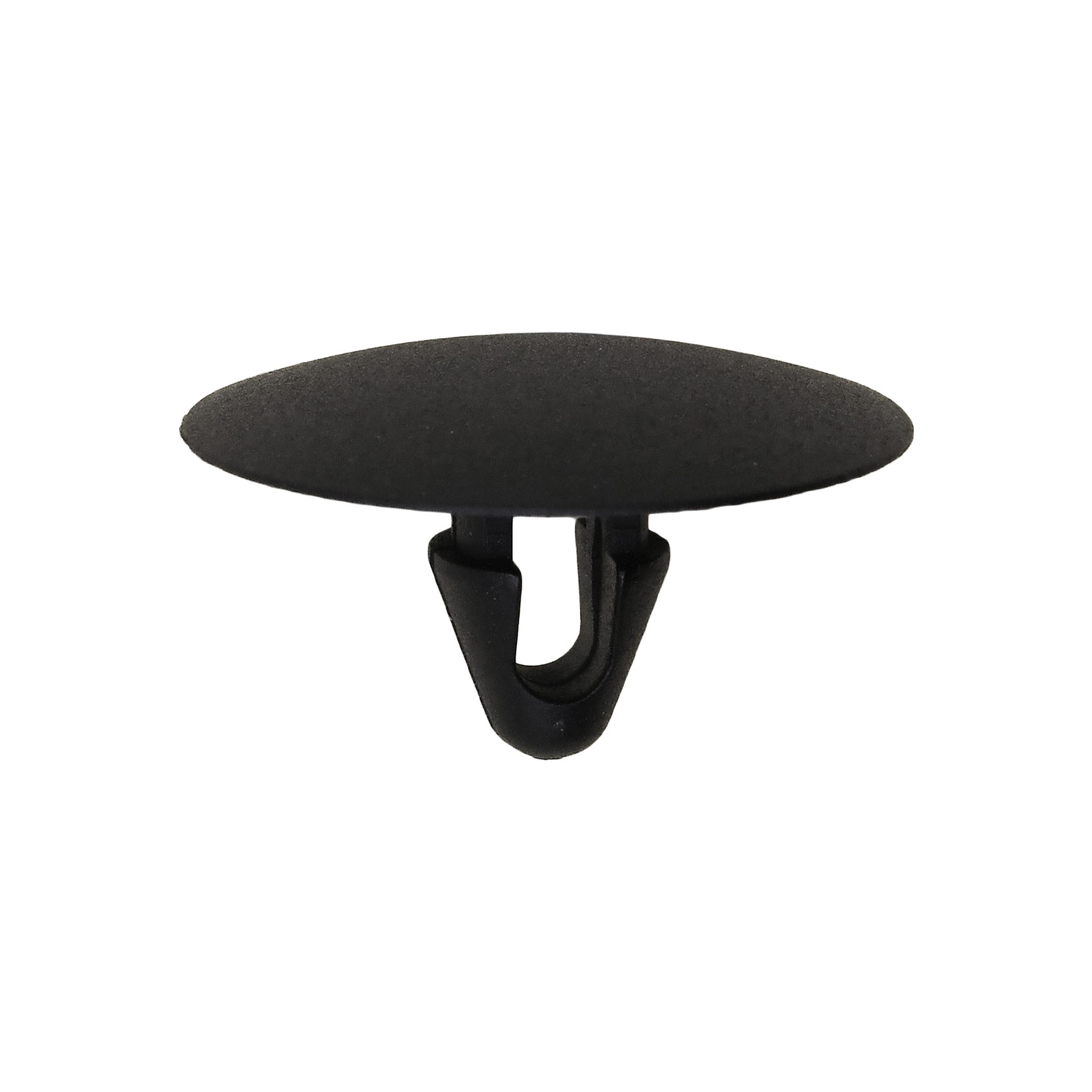 15 pcs/pk- Hood Insulation Retainer 25mm Head Diameter, Rivet Length 12mm, Material Nylon, Color Black, Type Single Head