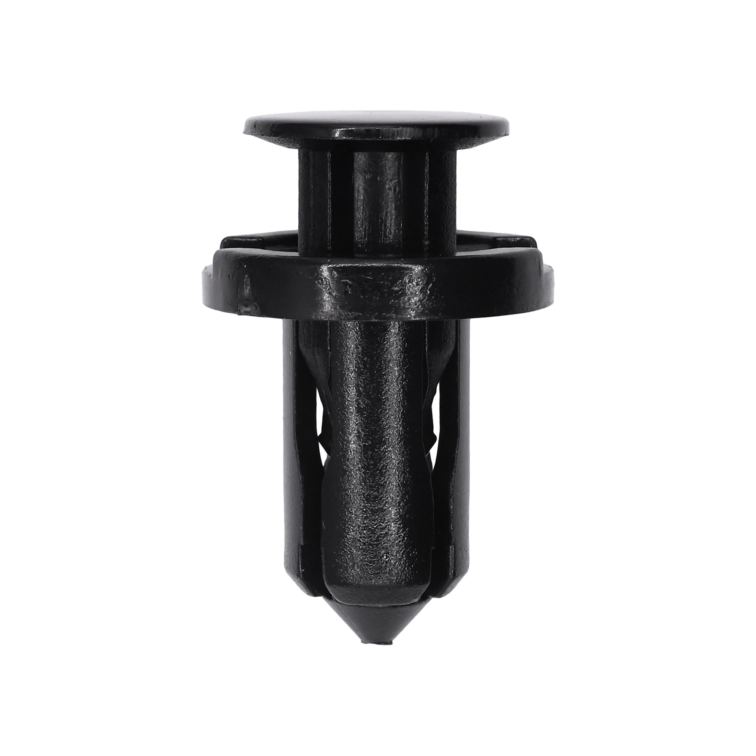 15 pcs/pk- 10mm Push-Type Retainer 18mm Head Diameter, Rivet Length 15mm, Color Black, Type Push-Type with Drive P