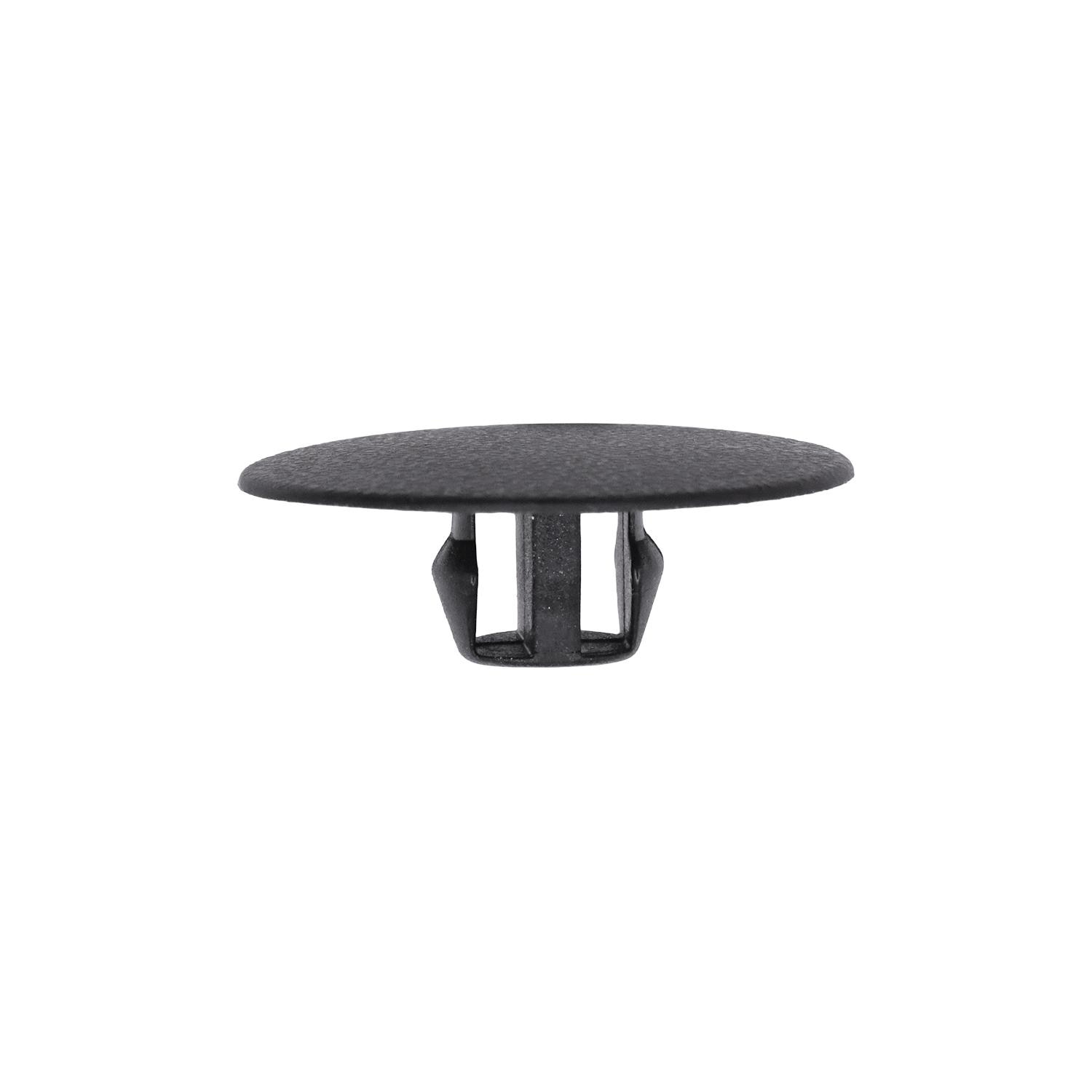15 pcs/pk- Hood Insulated Retainer 26mm Head Diameter 8mm Stem Length, Material Nylon, Color Black, Type Single Head