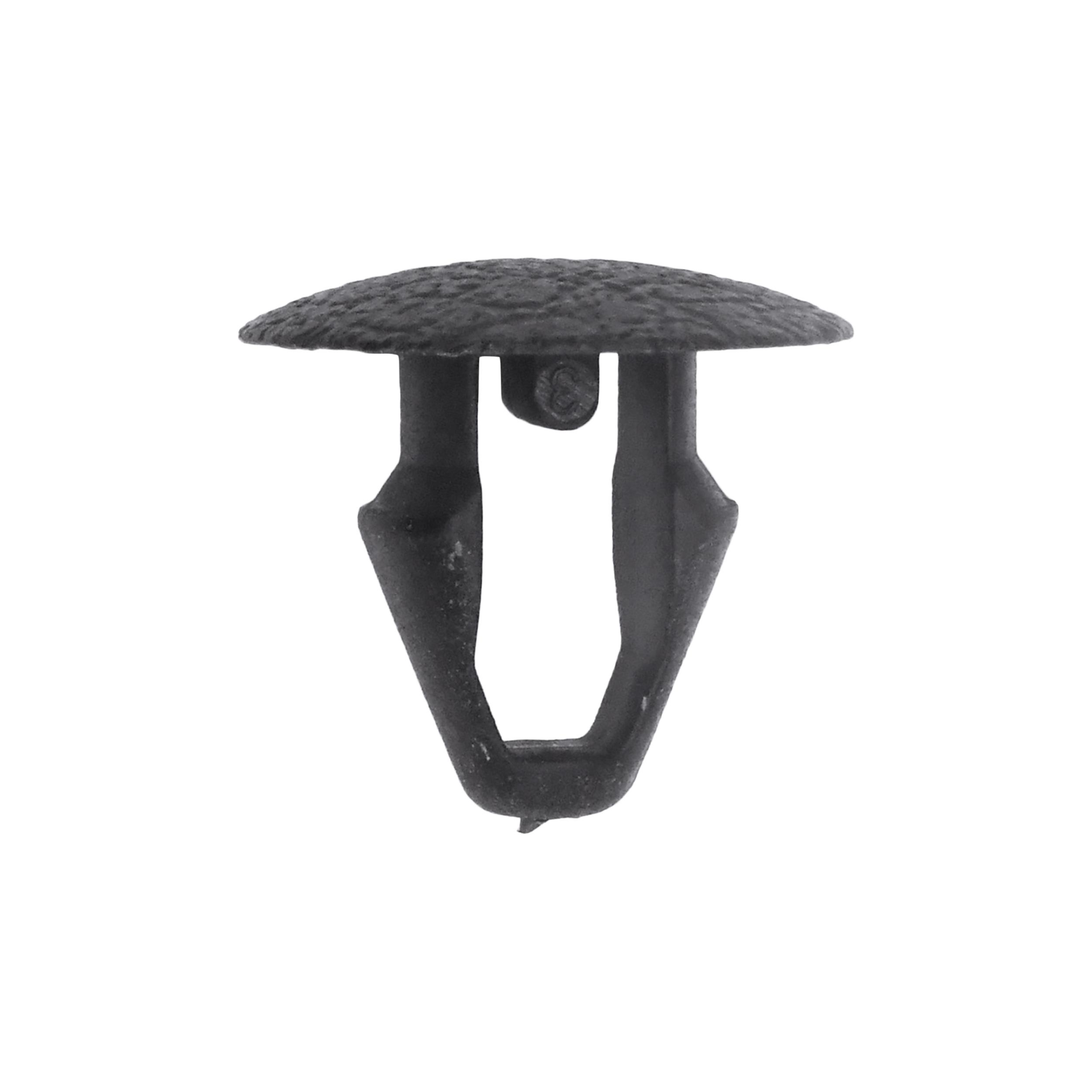 15 pcs/pk- Retaining Clip 14mm Head Diameter 11mm Length, Material Nylon, Color Black, Type Single Head