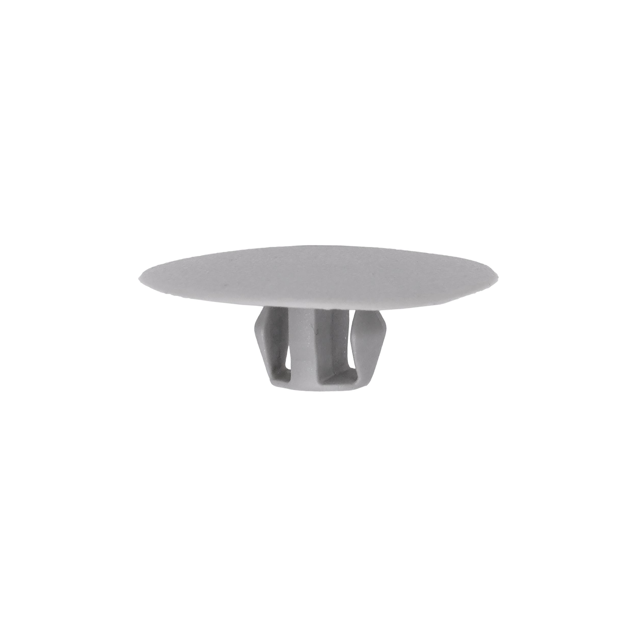 10 pcs/pk- Jeep And Hood Insulation Retainer 26mm Head Diameter 8mm Length, Material Nylon, Color Gray, Type Single Head