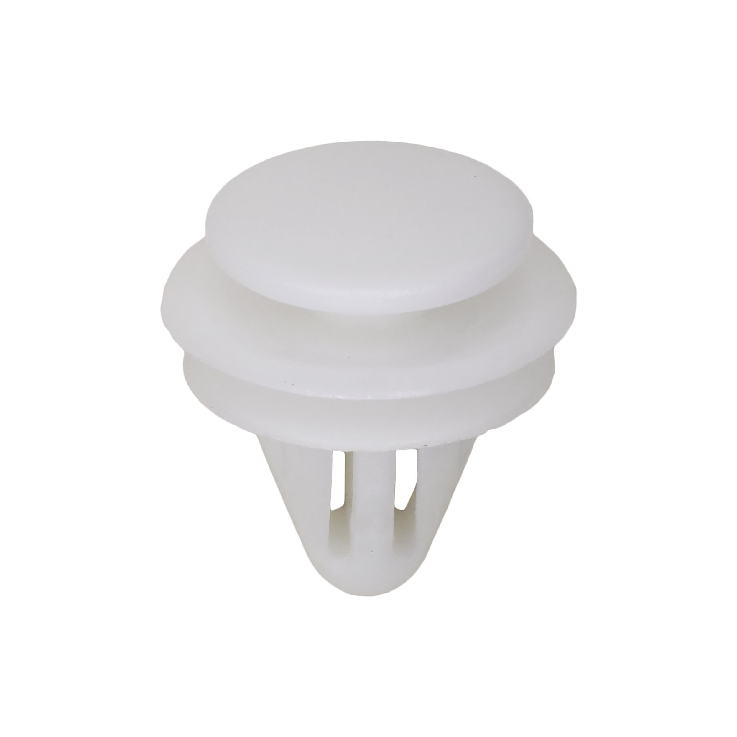 15 pcs/pk- Trim Panel Retainer 9.5mm St Diameter 12mm Stem Length, Material Nylon, Color White, Type Triple Head