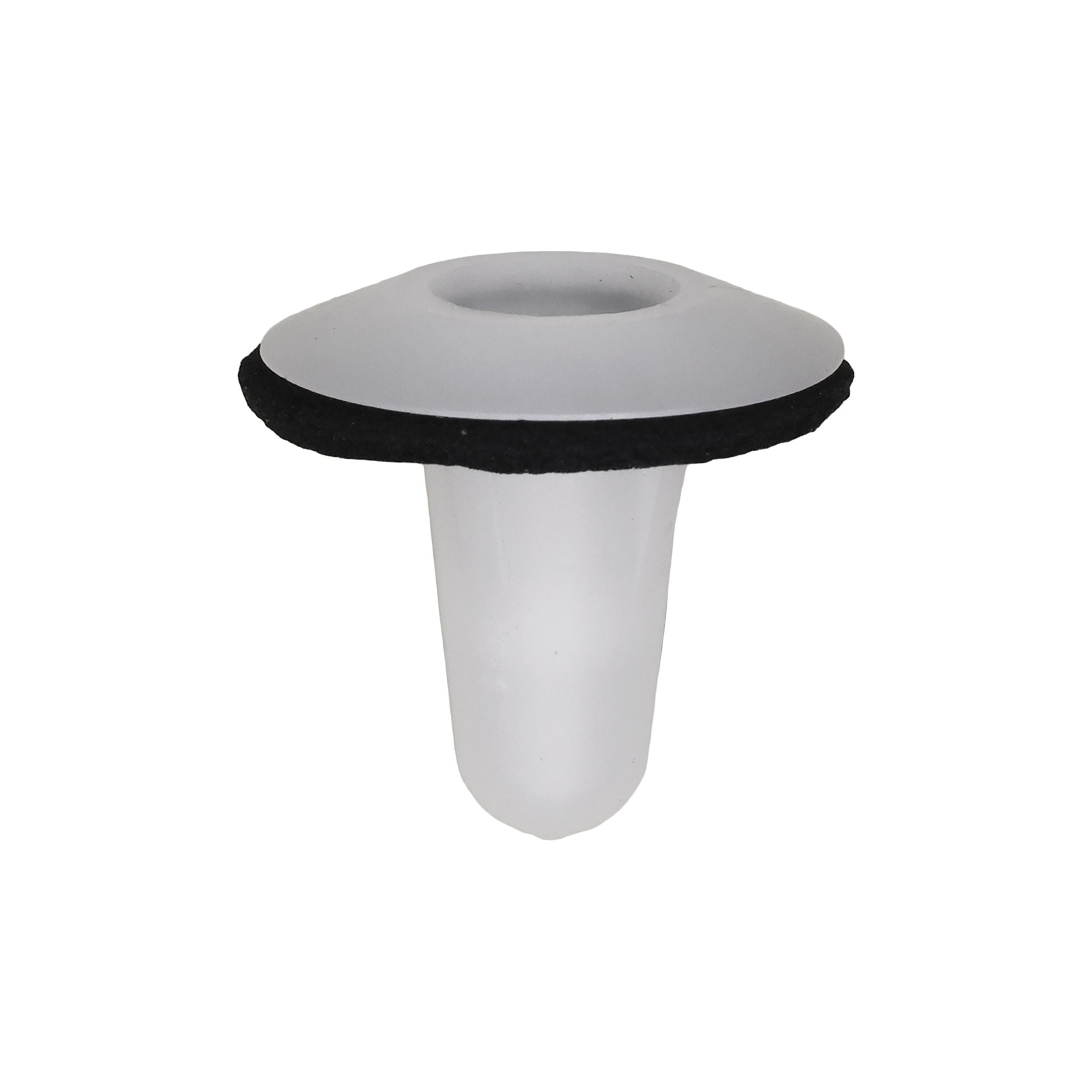 10 pcs/pk- 9mm Cowl Vent Grommet 16mm Stem Length, Flange Diameter 18mm, Material Nylon, Color Natural