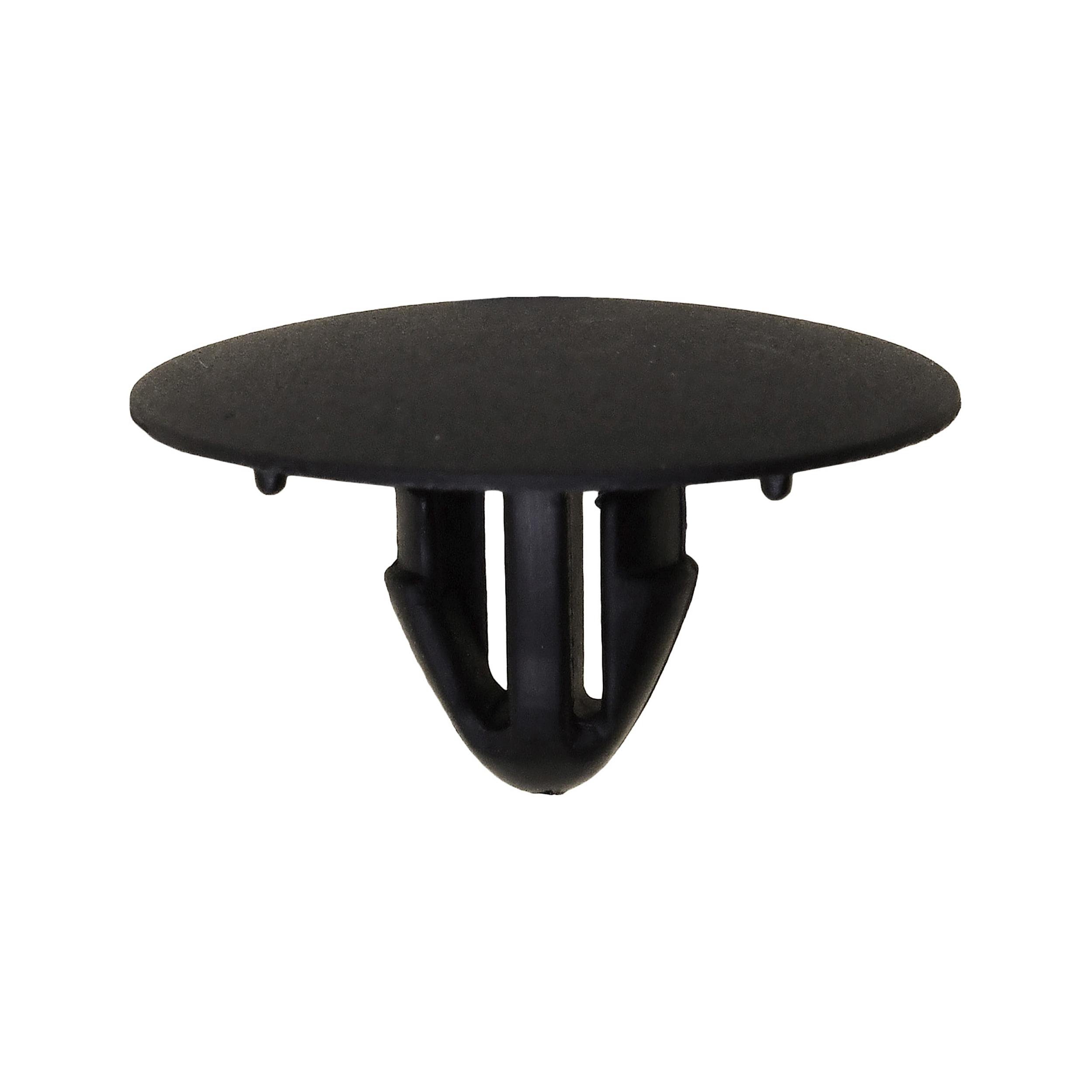 15 pcs/pk- Hood Insulation Clip 25mm Head Diameter, Rivet Length 10mm, Material Nylon, Color Black, Type Single Head