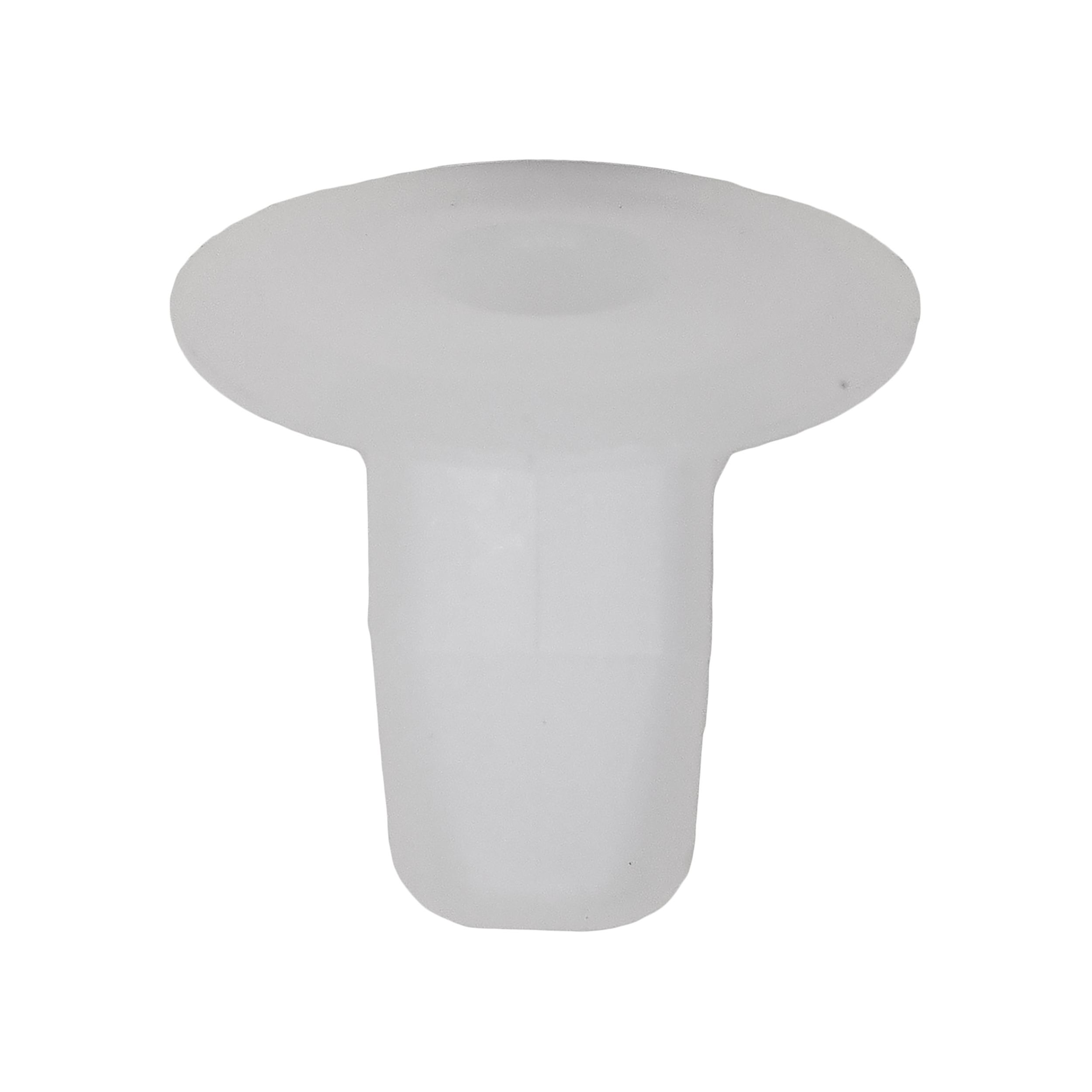 15 pcs/pk- 9mm Square Fender Lining Grommet 18mm Head Diameter, Rivet Length 15mm, Material Nylon, Color Natural