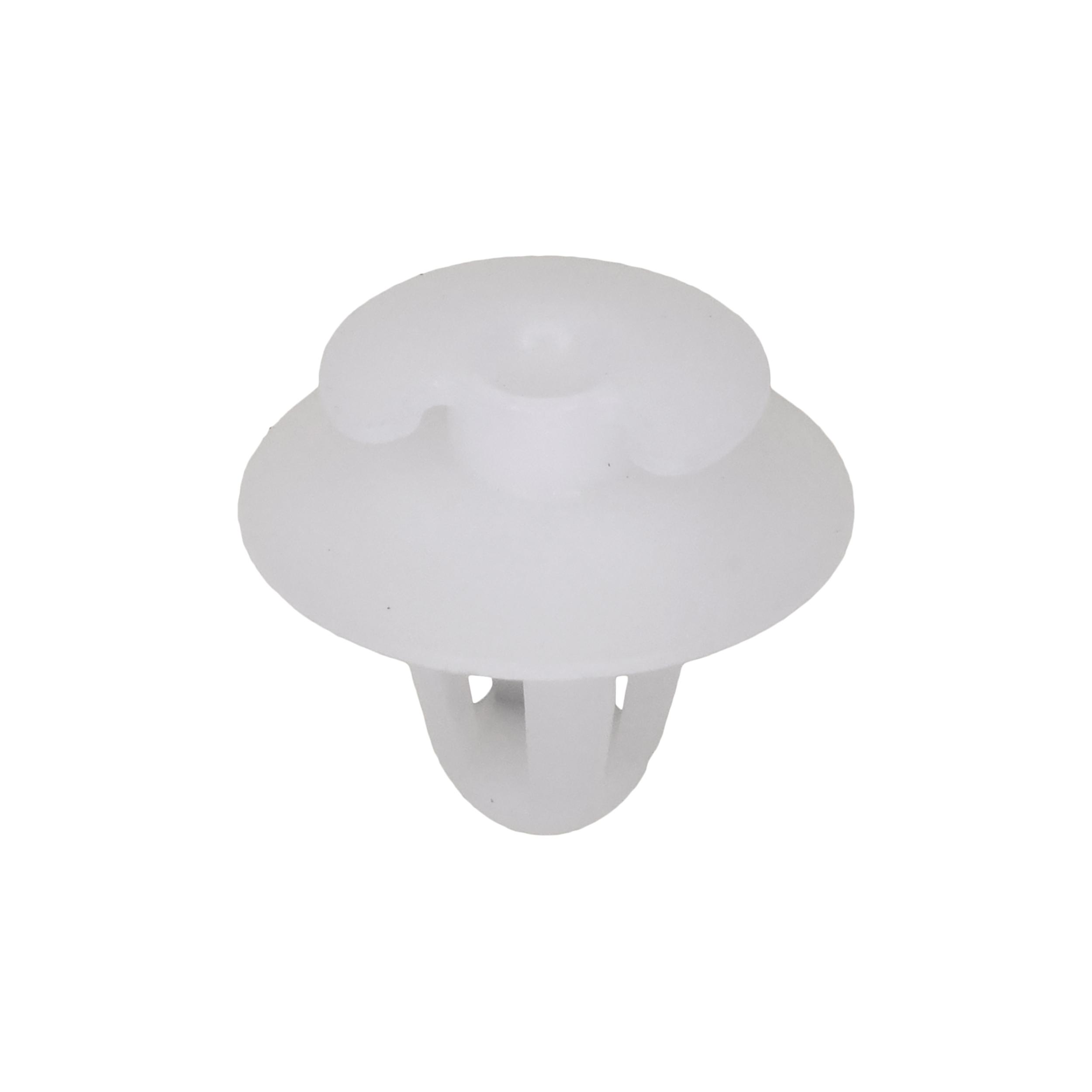 10 pcs/pk- Trim Panel Retainer 11mm Stem Length, Material Nylon, Color White, Type Double Head