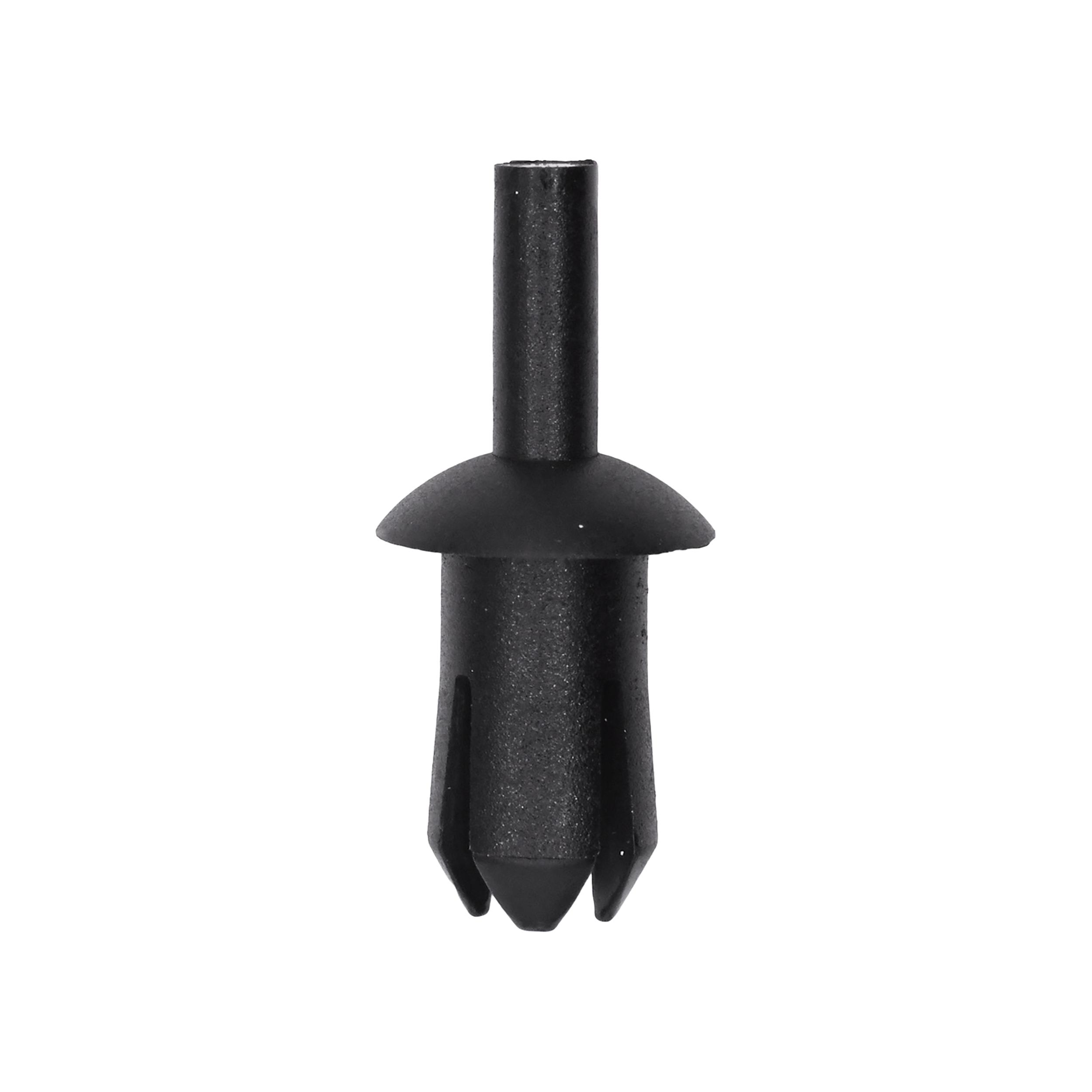 15 pcs/pk- 8mm Push-Type Retainer 13mm Head Diameter 14mm Stem, Color Black, Type Push-Type with Open End