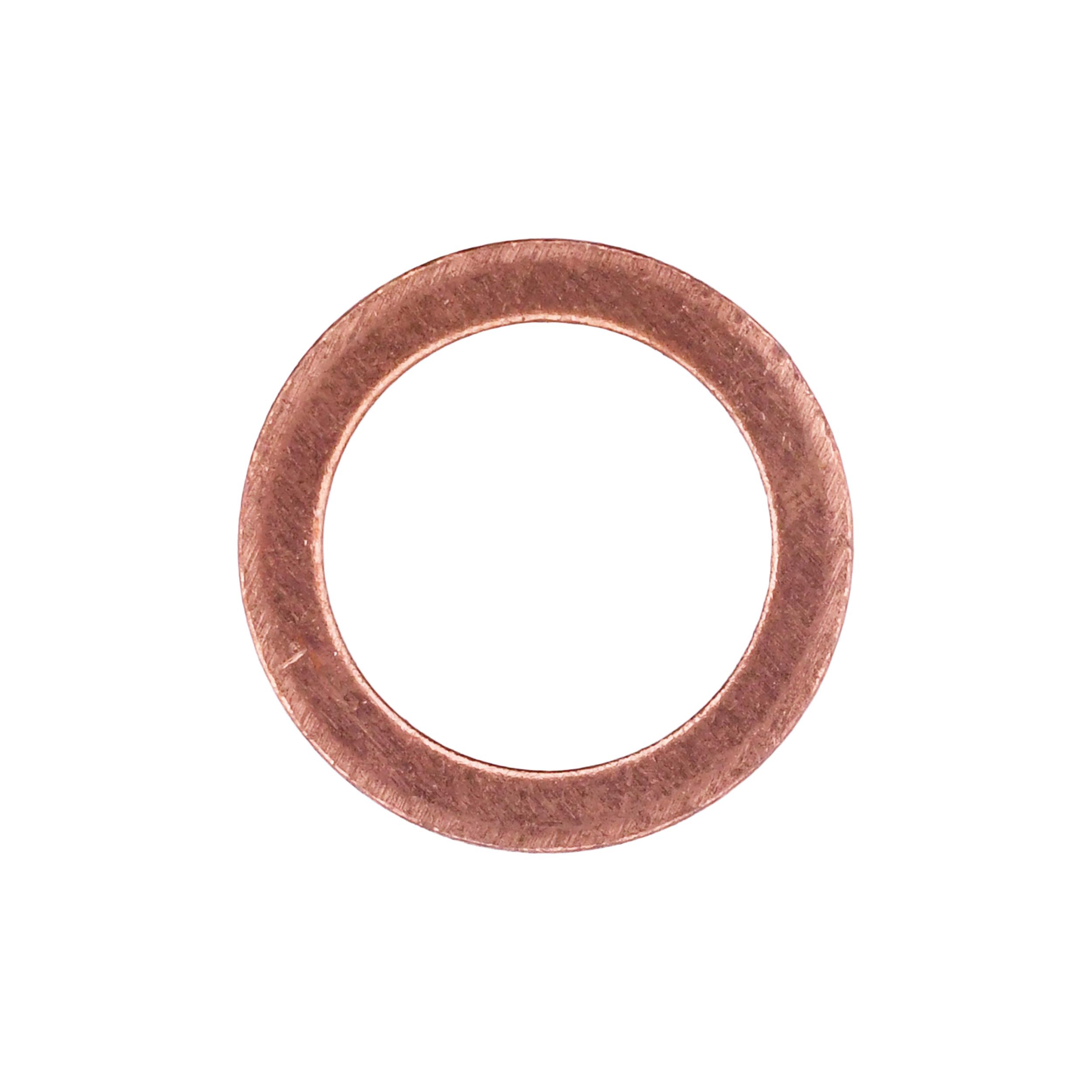 15 pcs/pk- Copper Oil Drain Plug Gasket 14mm Inside Diameter 20mm O.D., Thickness 1.3mm
