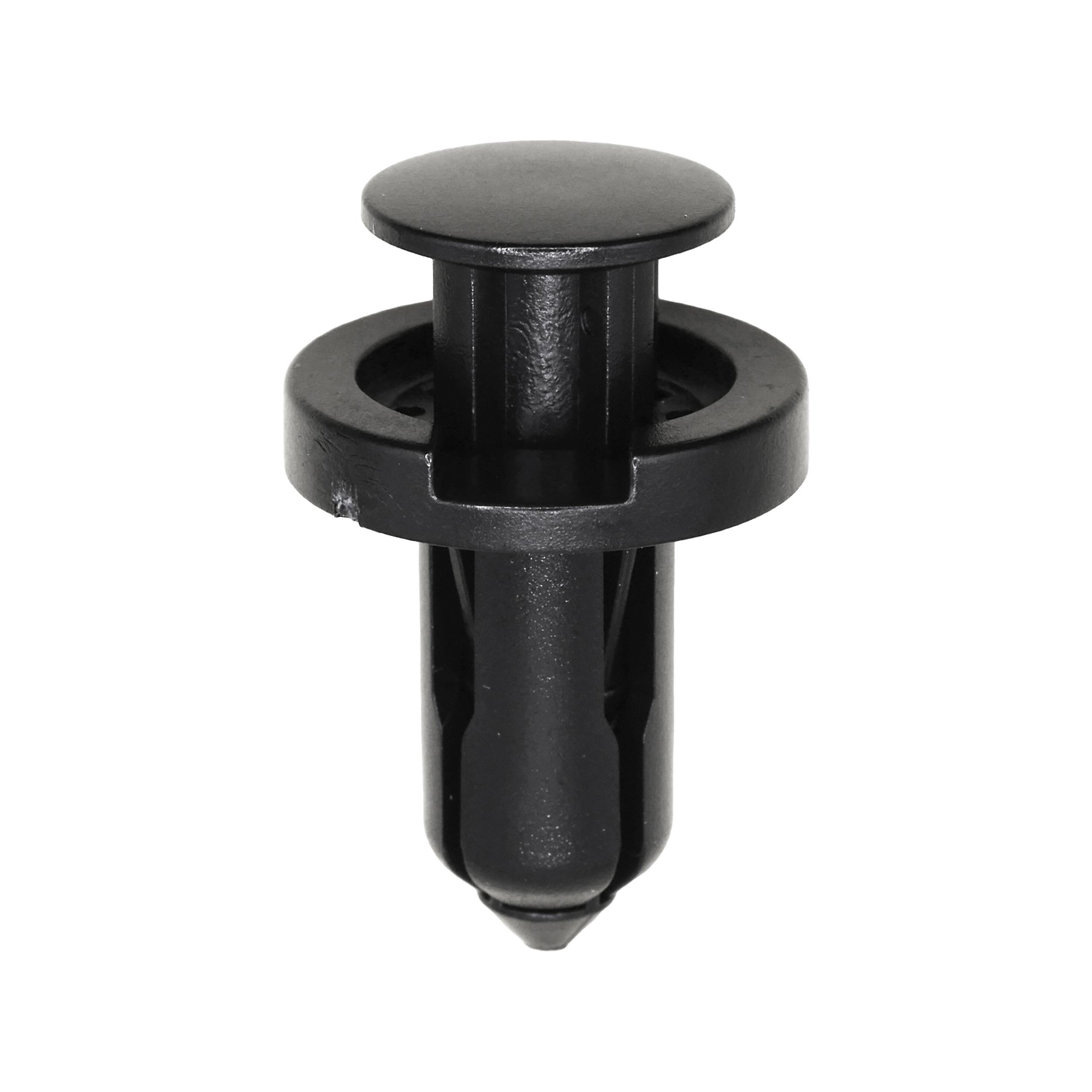15 pcs/pk- 10mm Push-Type Retainer 20mm Head Diameter, Rivet Length 18mm, Color Black, Type Push-Type with Drive P