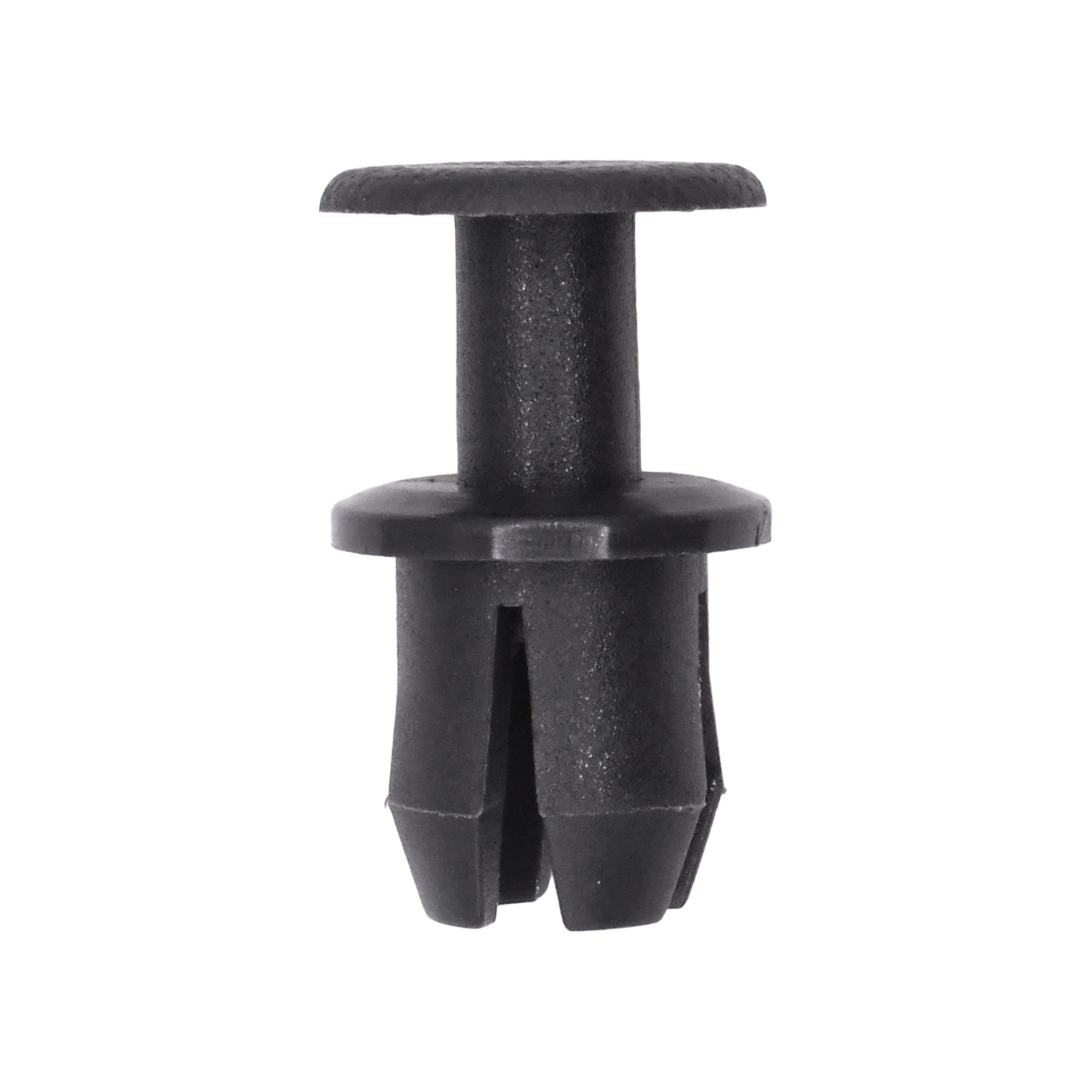 15 pcs/pk- 8.5mm Push Type Retainer 10mm Stem, Head Diameter 12mm, Color Gray, Type Push-Type with Open End